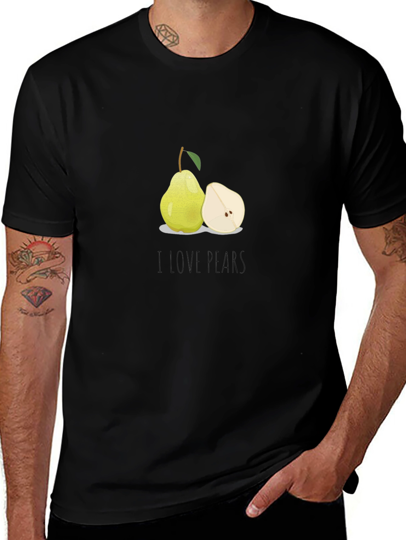 I Love Pears Graphic T-Shirt - Stylish Fruit Tee