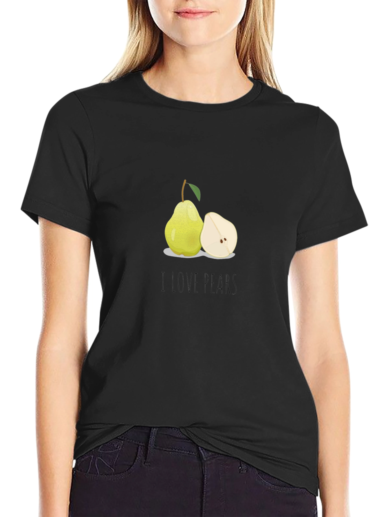 I Love Pears Graphic T-Shirt - Stylish Fruit Tee