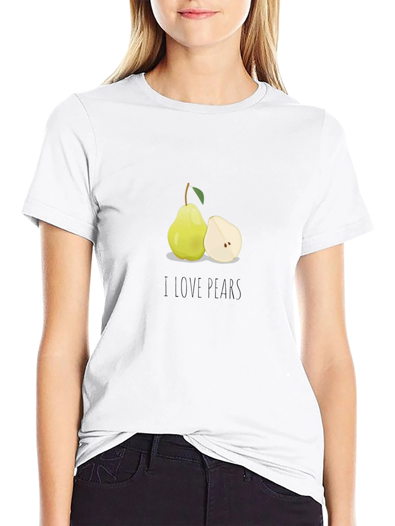 I Love Pears Graphic T-Shirt - Stylish Fruit Tee