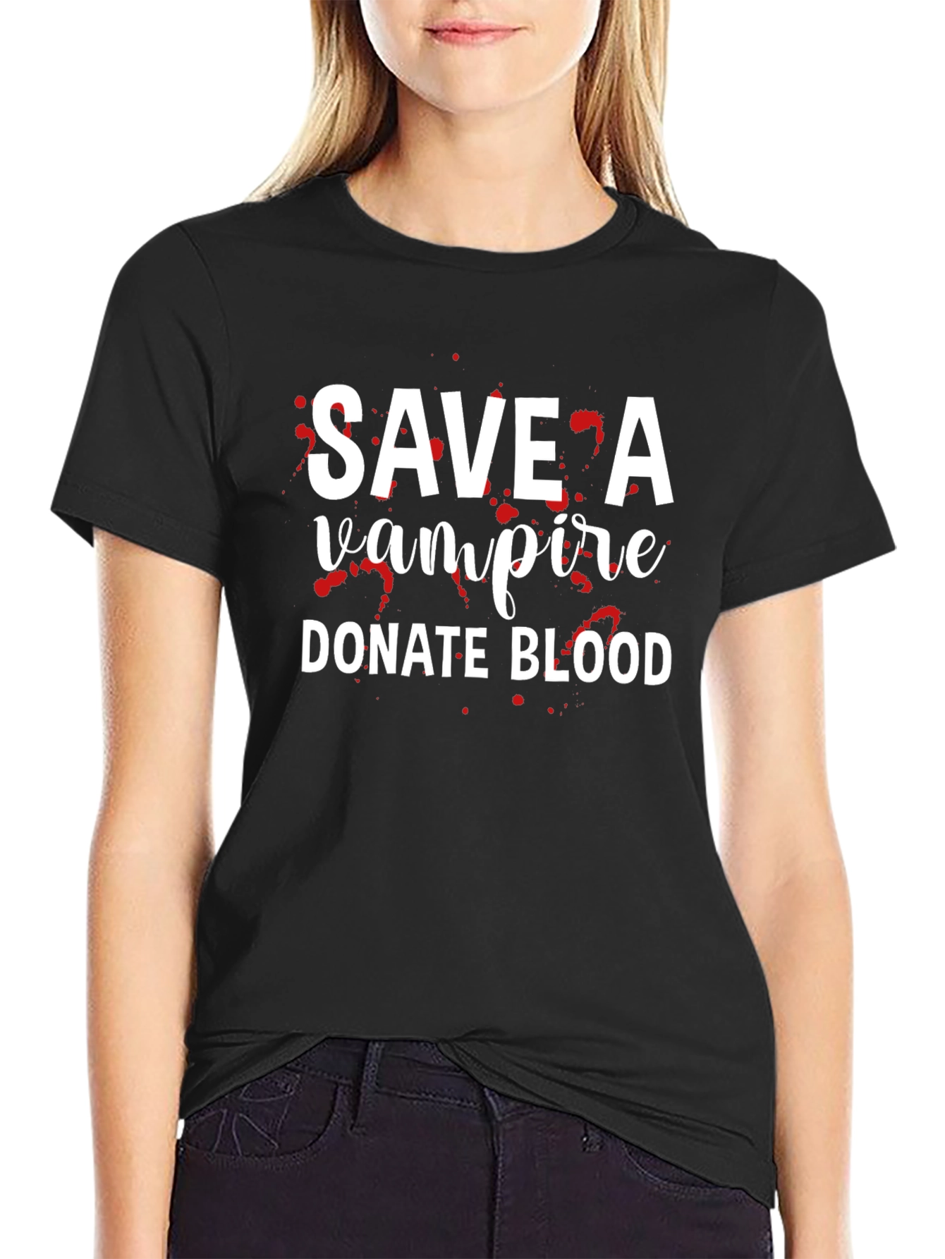 Save a Vampire Donate Blood Graphic Tee