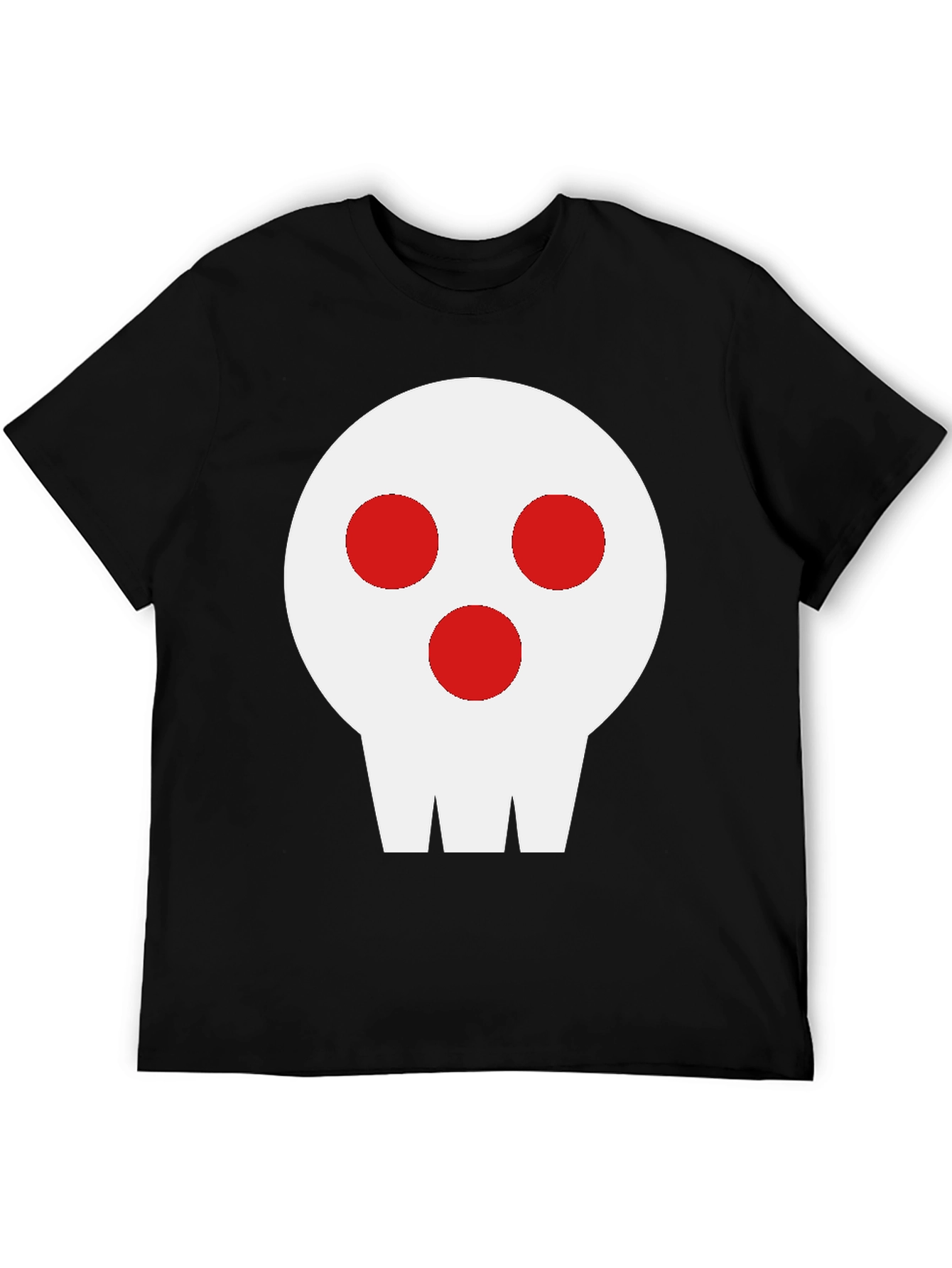 Skull Graphic Tee - Black Cotton Blend