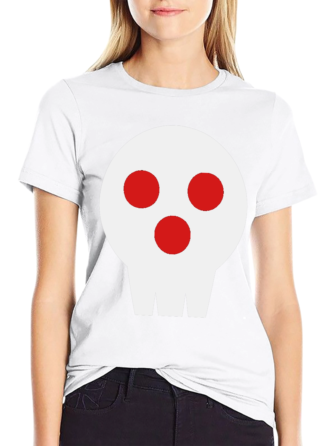Skull Graphic Tee - Black Cotton Blend