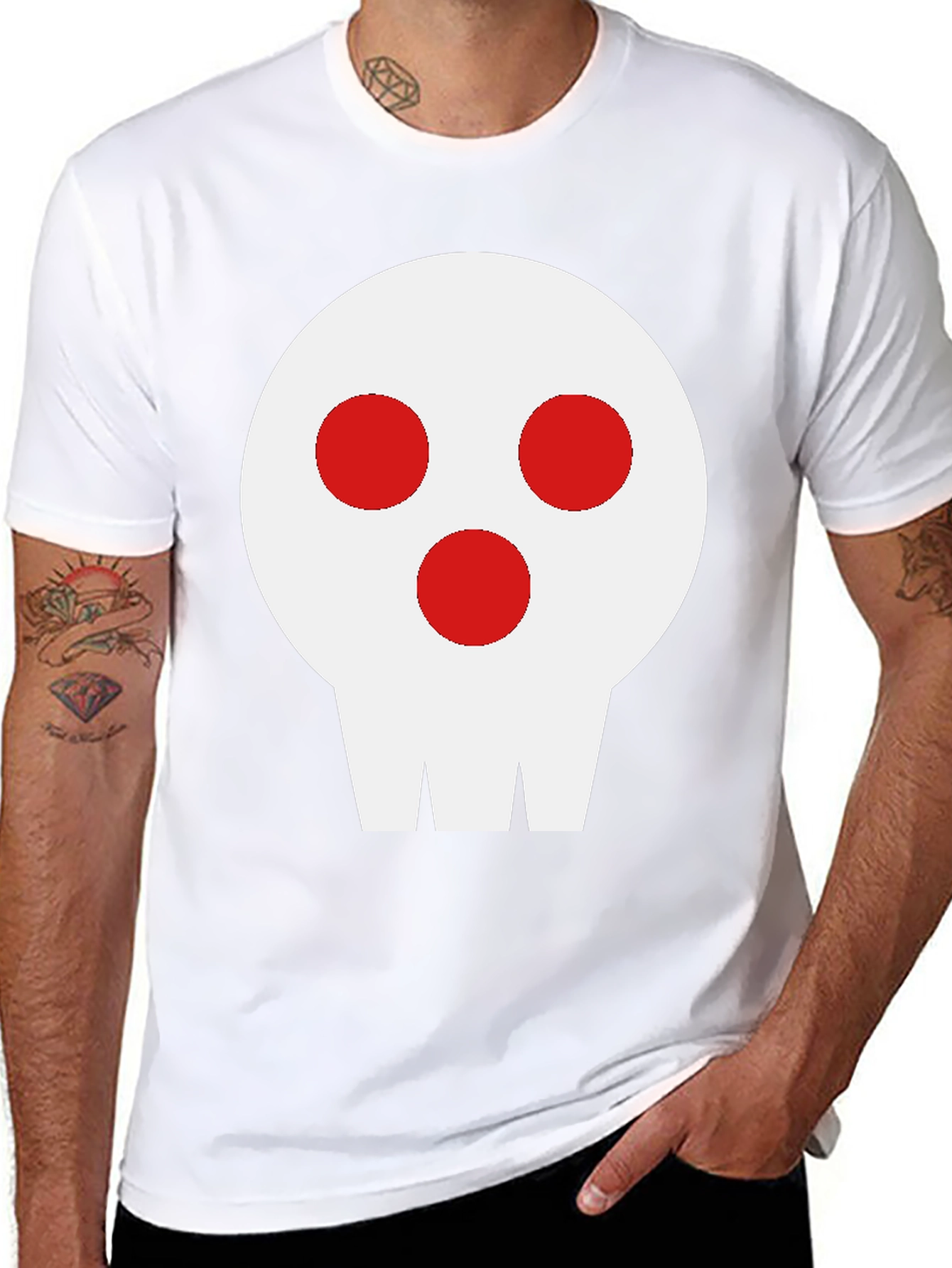 Skull Graphic Tee - Black Cotton Blend