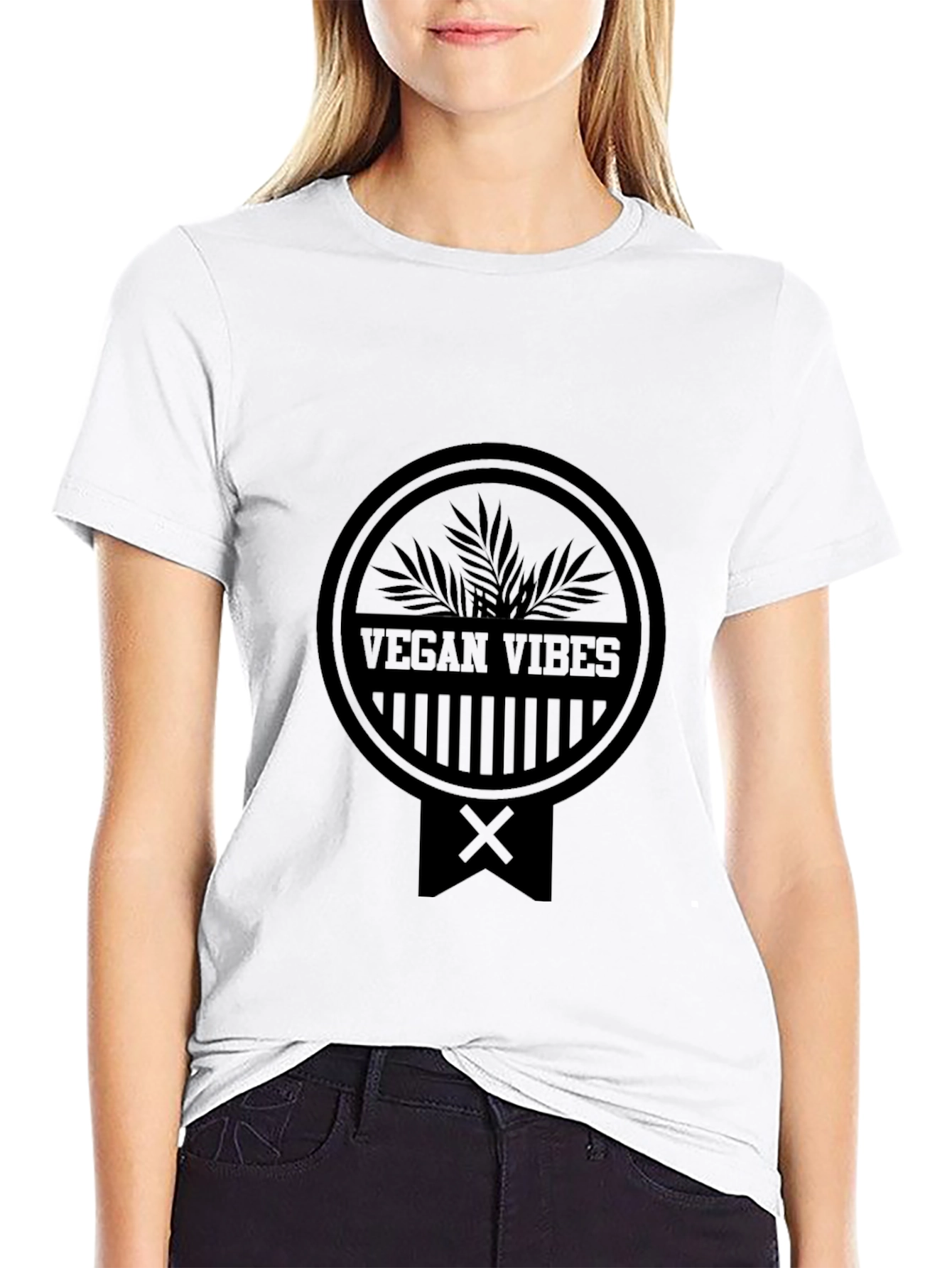 Vegan Vibes Black T-Shirt - Eco-Friendly Style