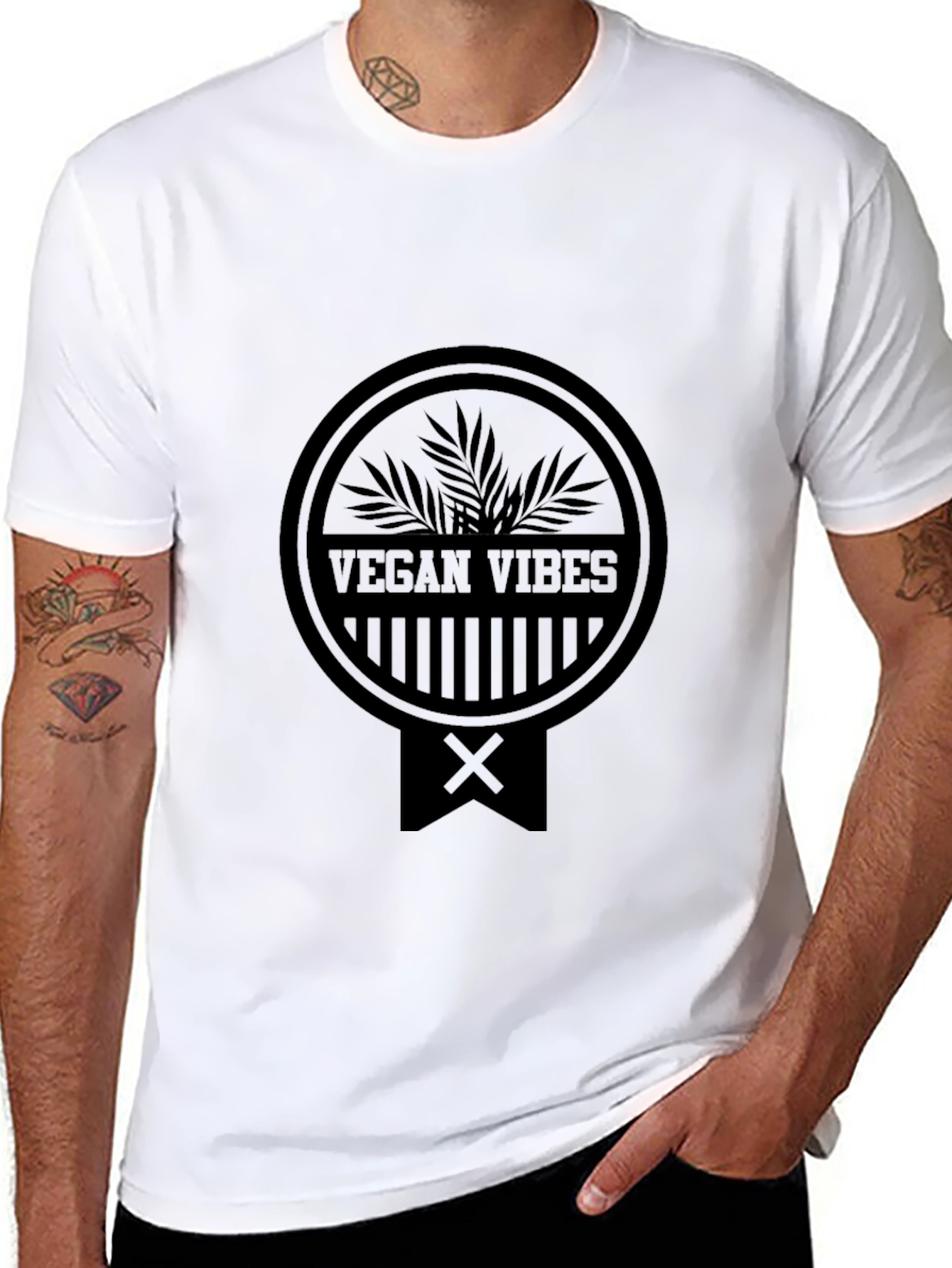 Vegan Vibes Black T-Shirt - Eco-Friendly Style