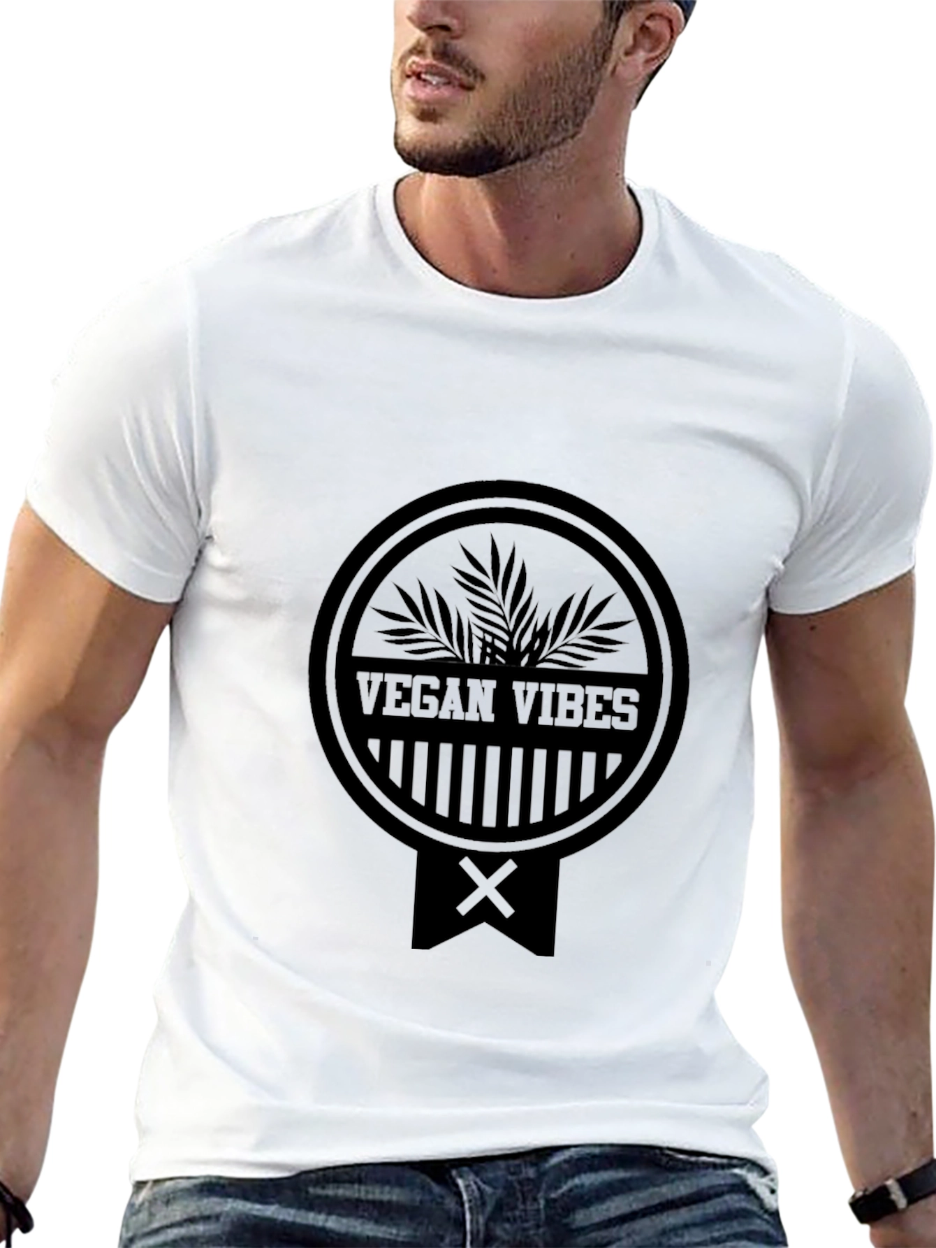 Vegan Vibes Black T-Shirt - Eco-Friendly Style