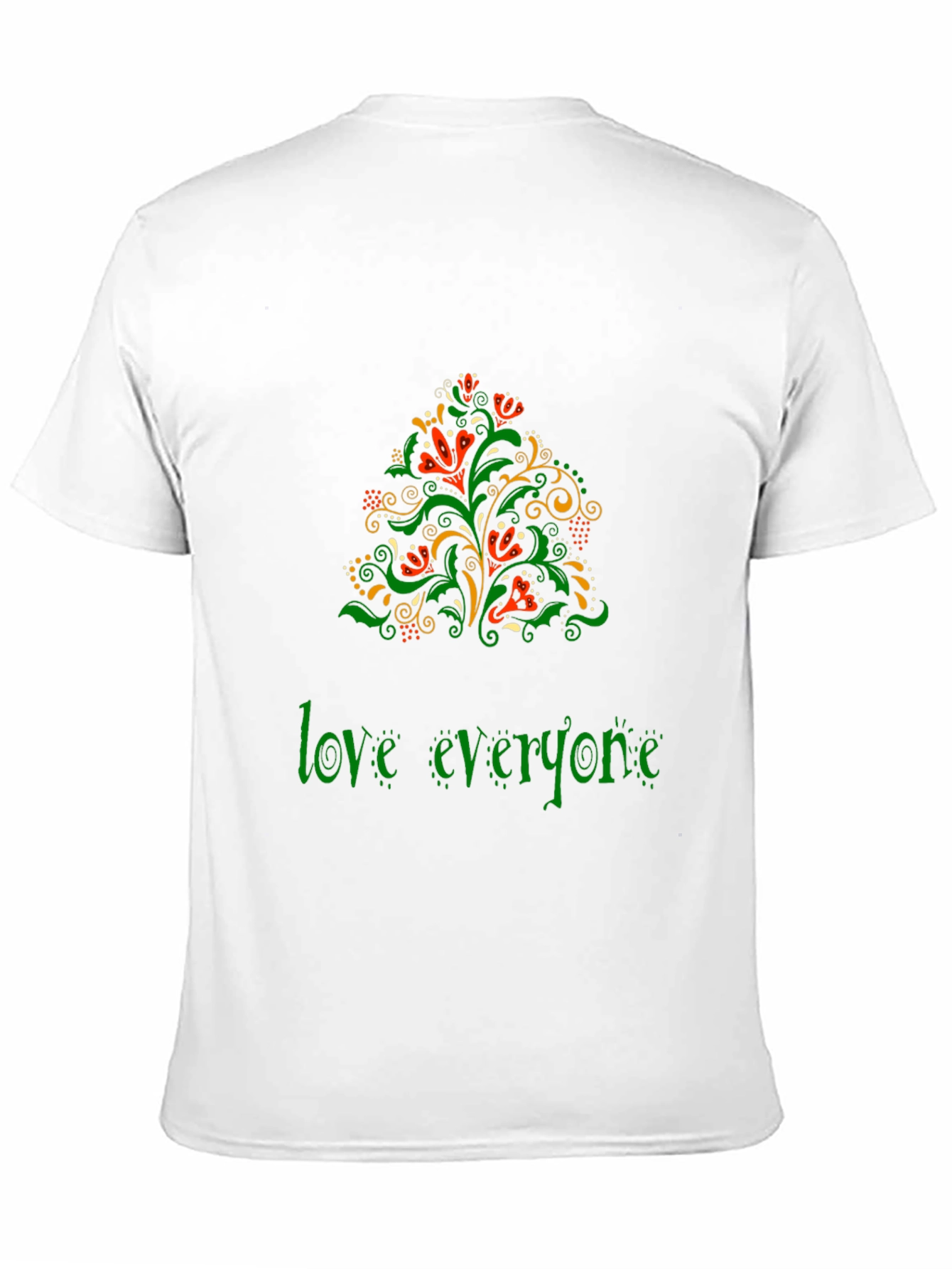 Love Everyone Floral Graphic Tee - Black