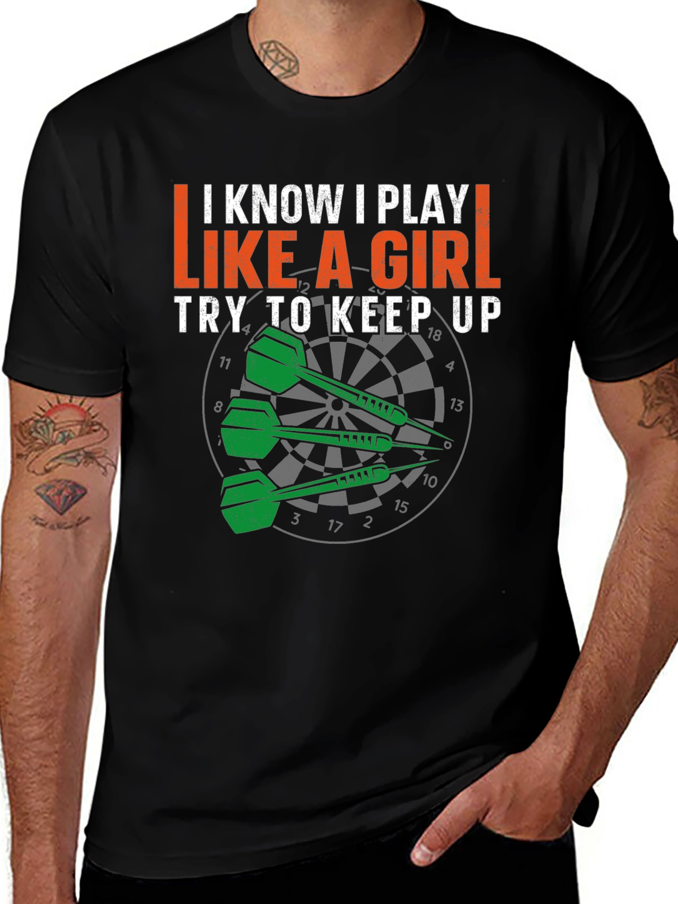 I Play Like a Girl Dart T-Shirt