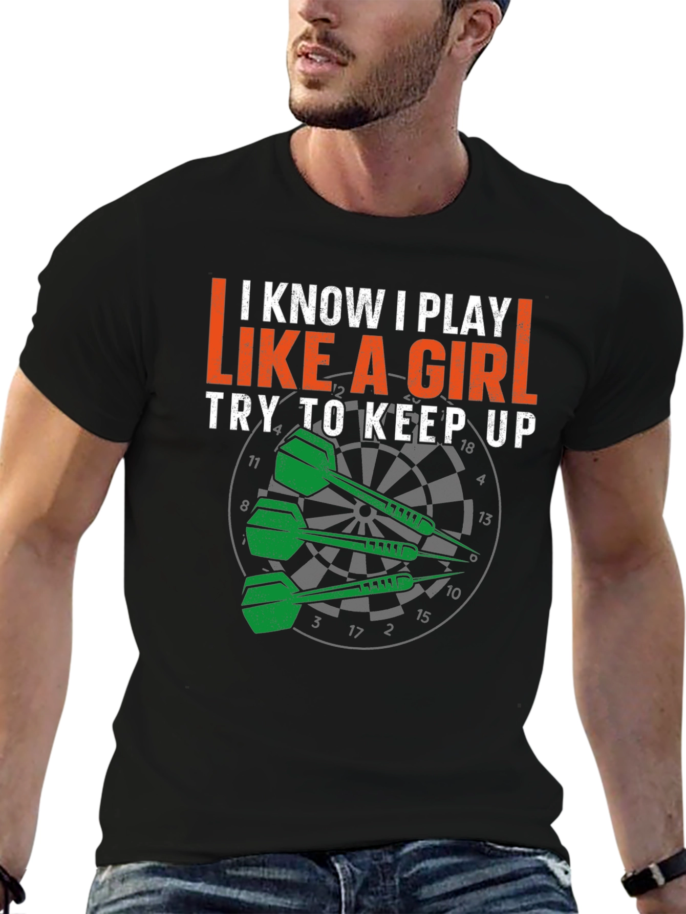 I Play Like a Girl Dart T-Shirt