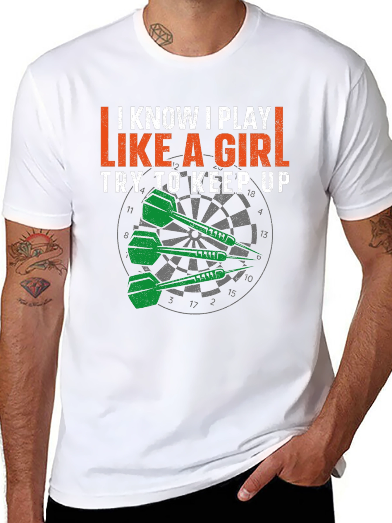 I Play Like a Girl Dart T-Shirt