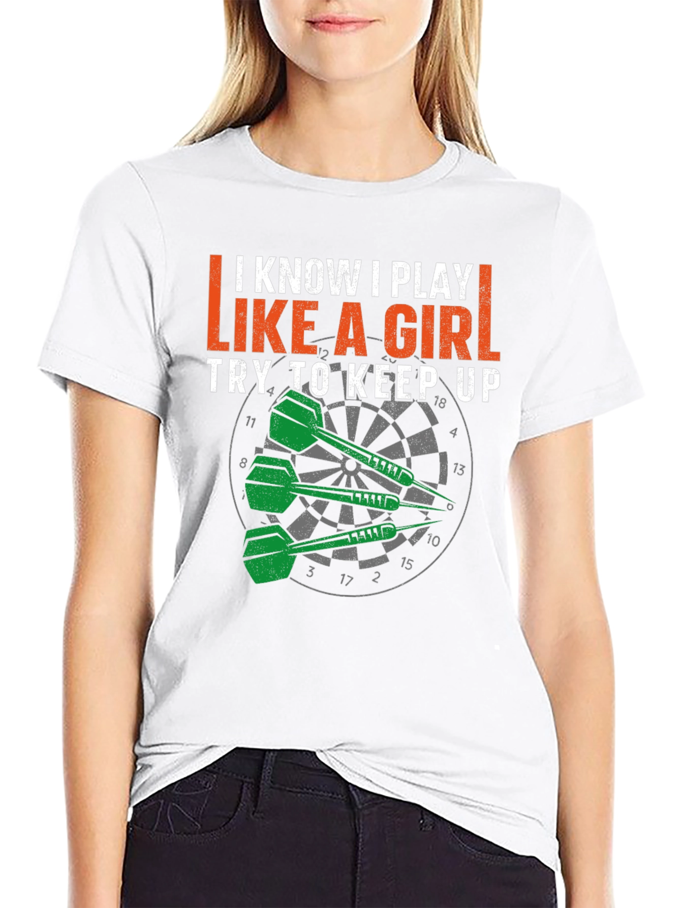 I Play Like a Girl Dart T-Shirt