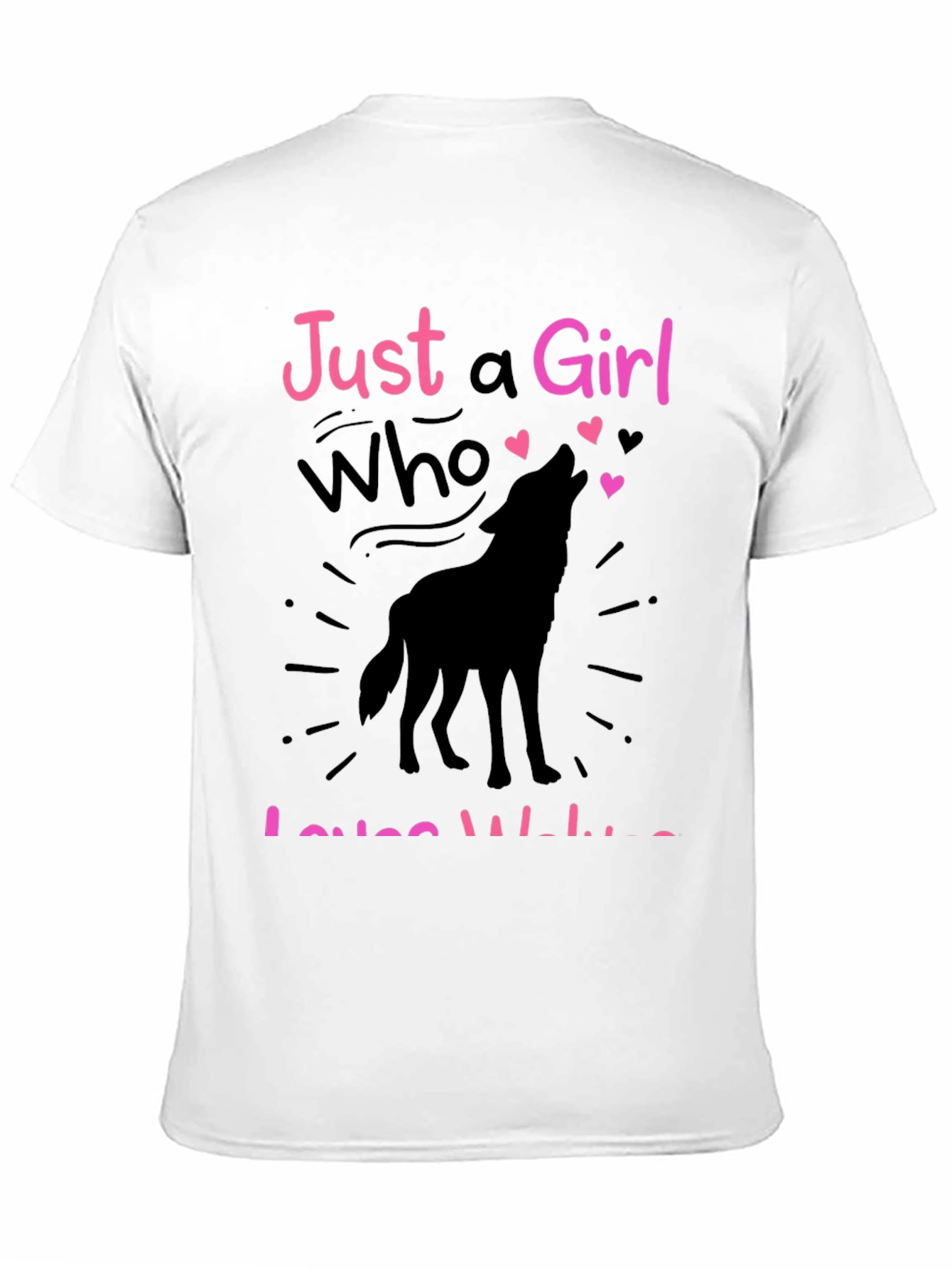 Just a Girl Who Loves Wolves Graphic T-Shirt