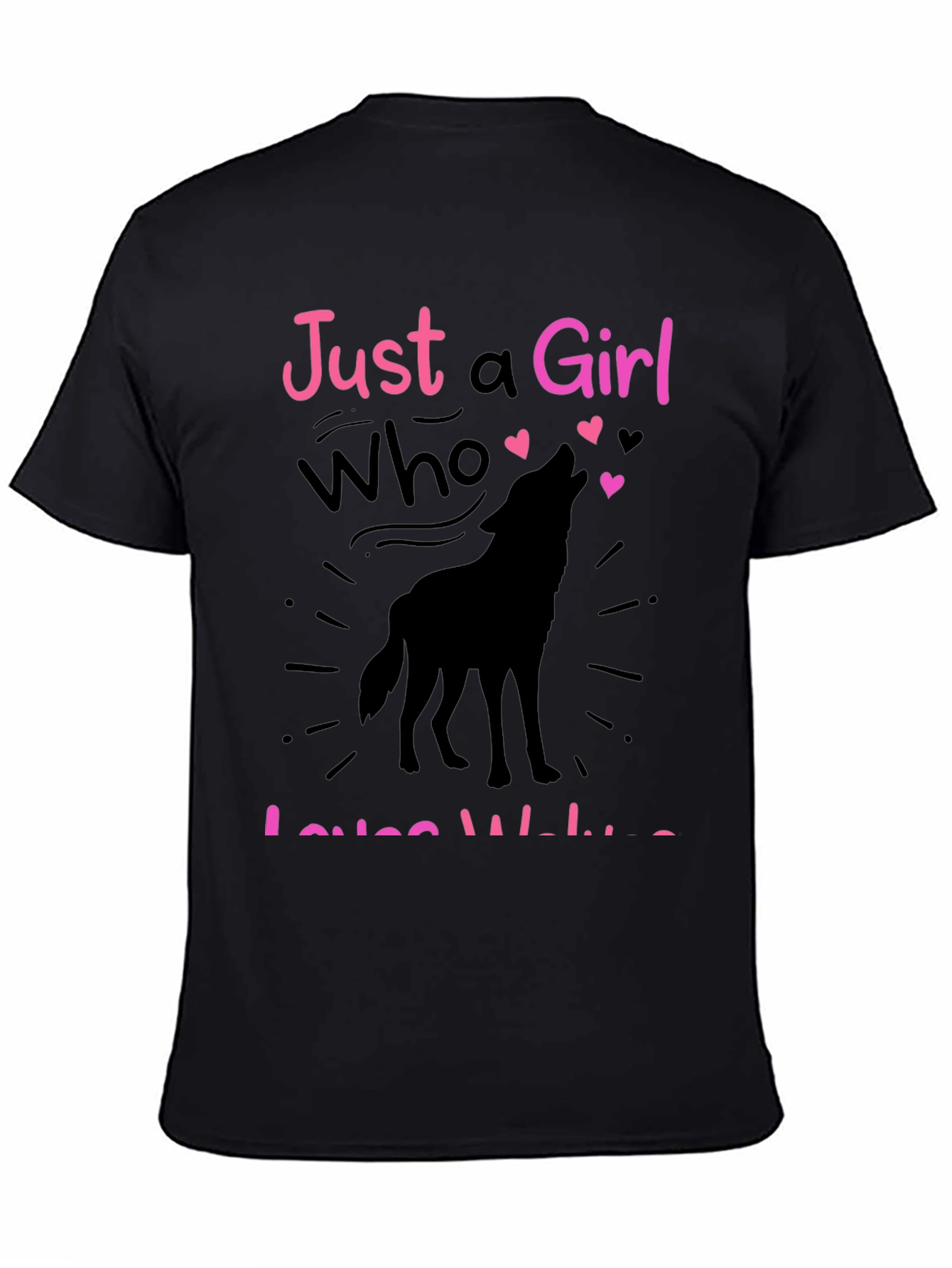 Just a Girl Who Loves Wolves Graphic T-Shirt