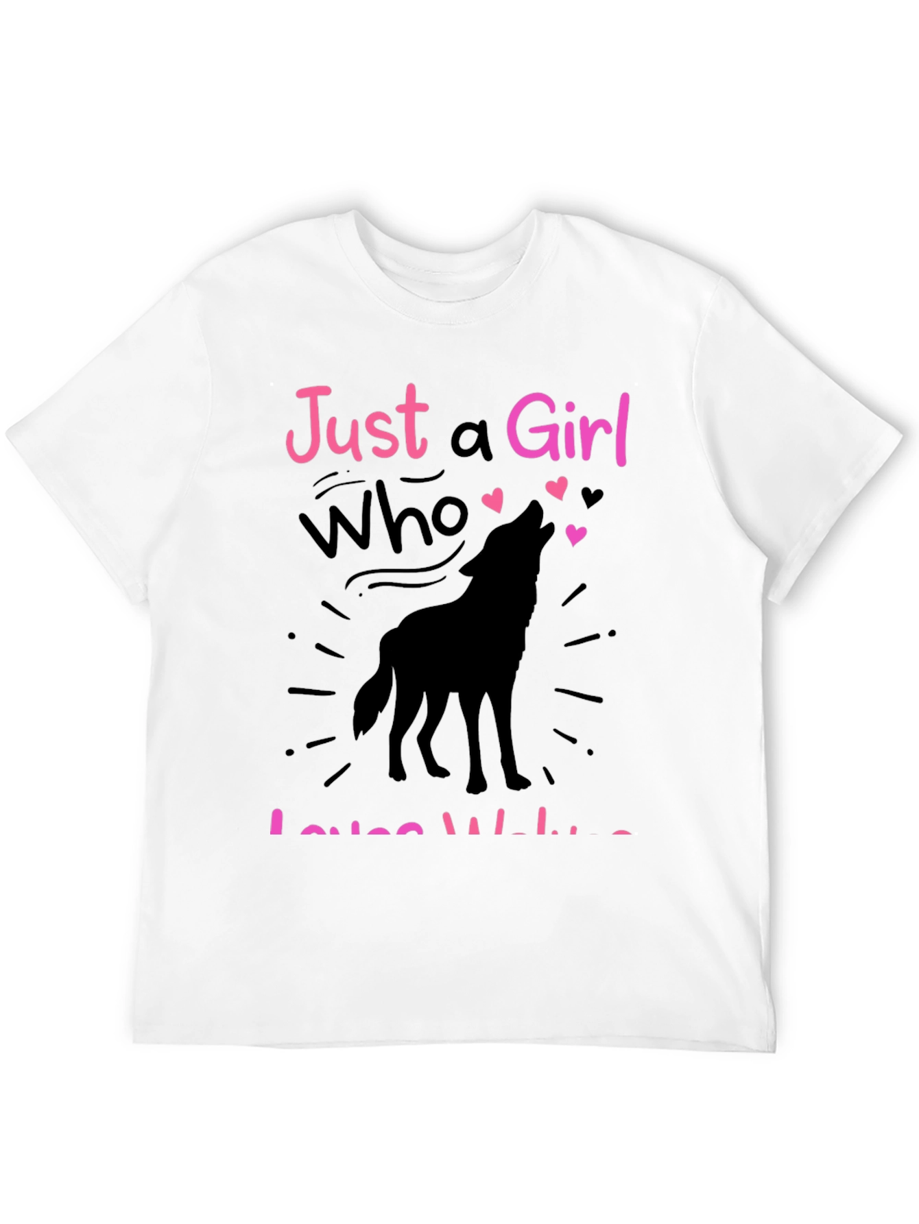 Just a Girl Who Loves Wolves Graphic T-Shirt