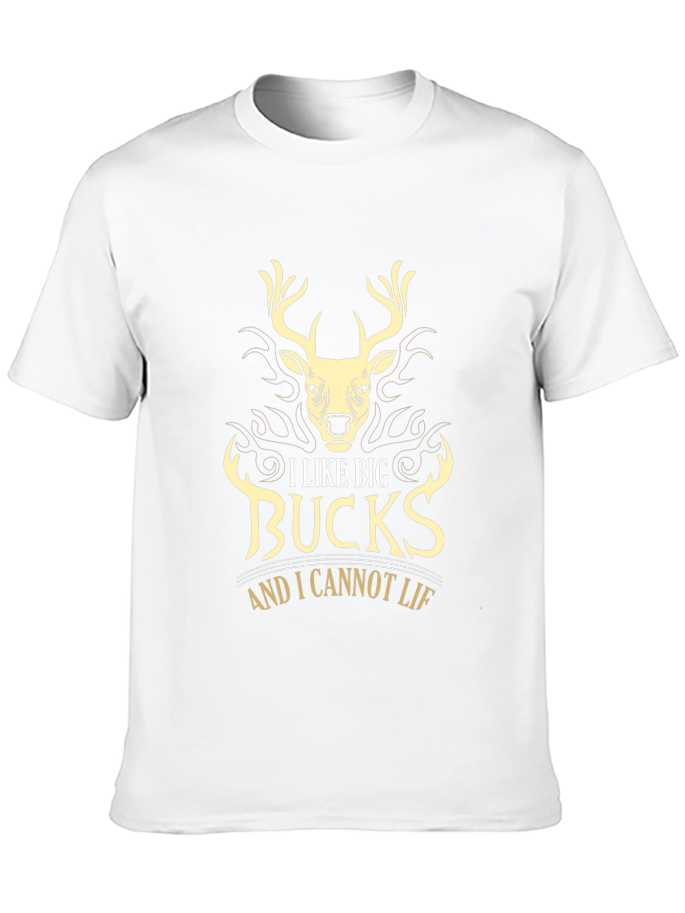 Mens Black I Like Big Bucks Graphic Tee