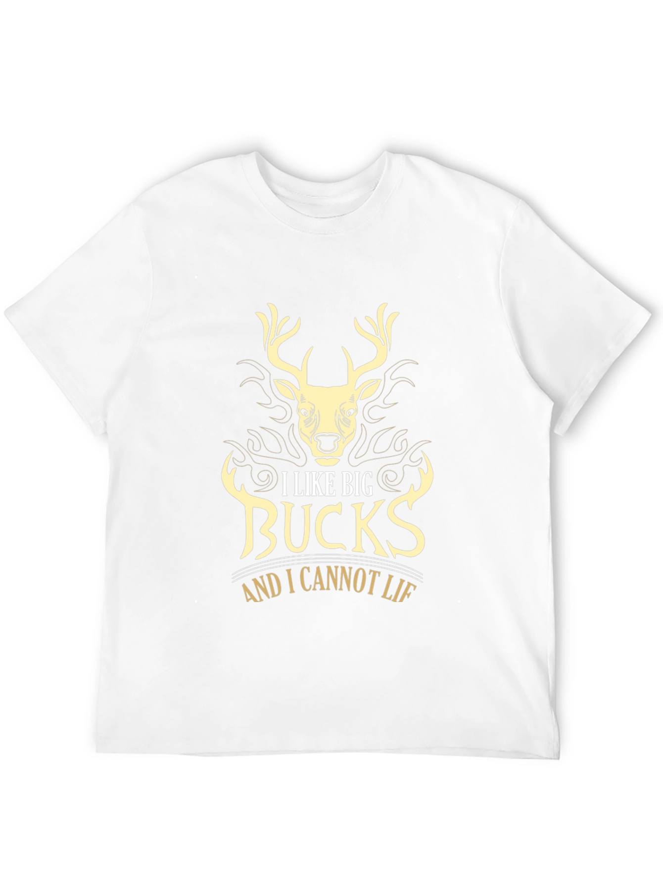 Mens Black I Like Big Bucks Graphic Tee