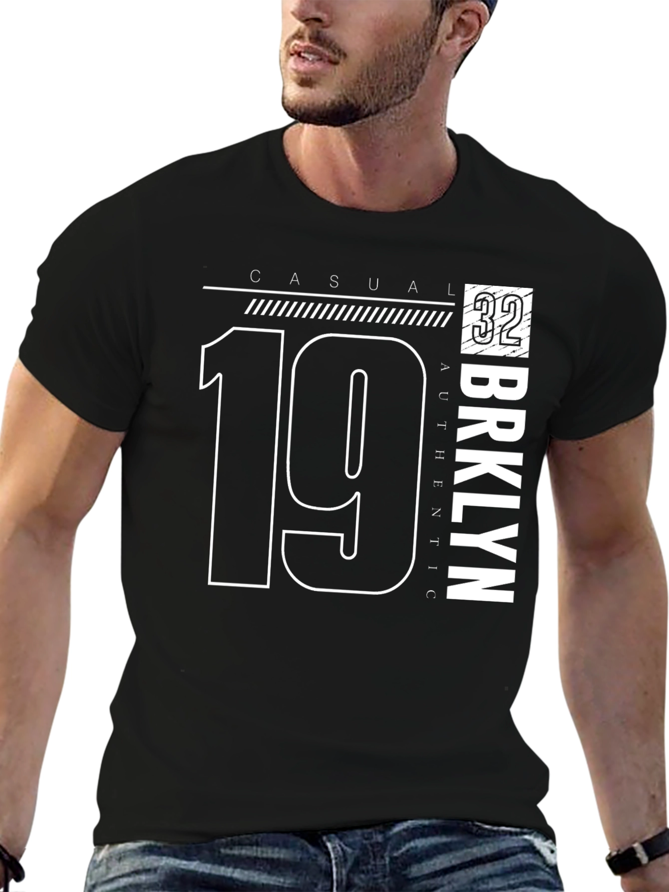 Casual Brooklyn 1932 Graphic Tee - Mens Black T-Shirt
