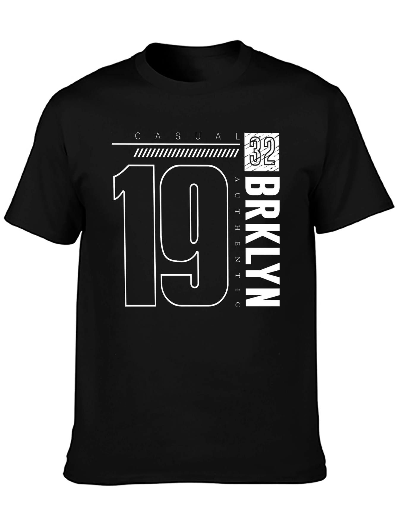 Casual Brooklyn 1932 Graphic Tee - Mens Black T-Shirt