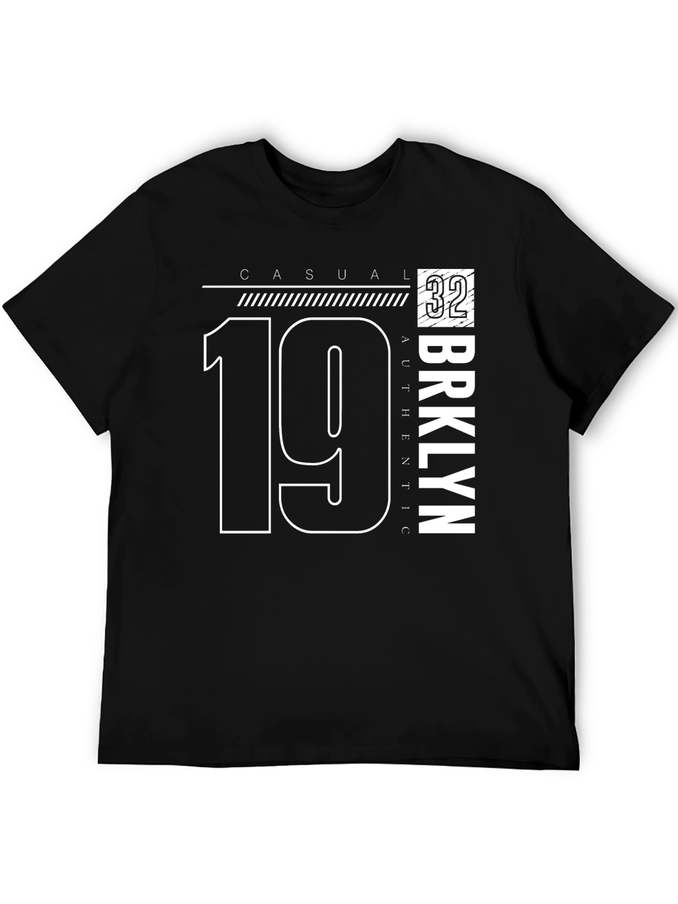 Casual Brooklyn 1932 Graphic Tee - Mens Black T-Shirt