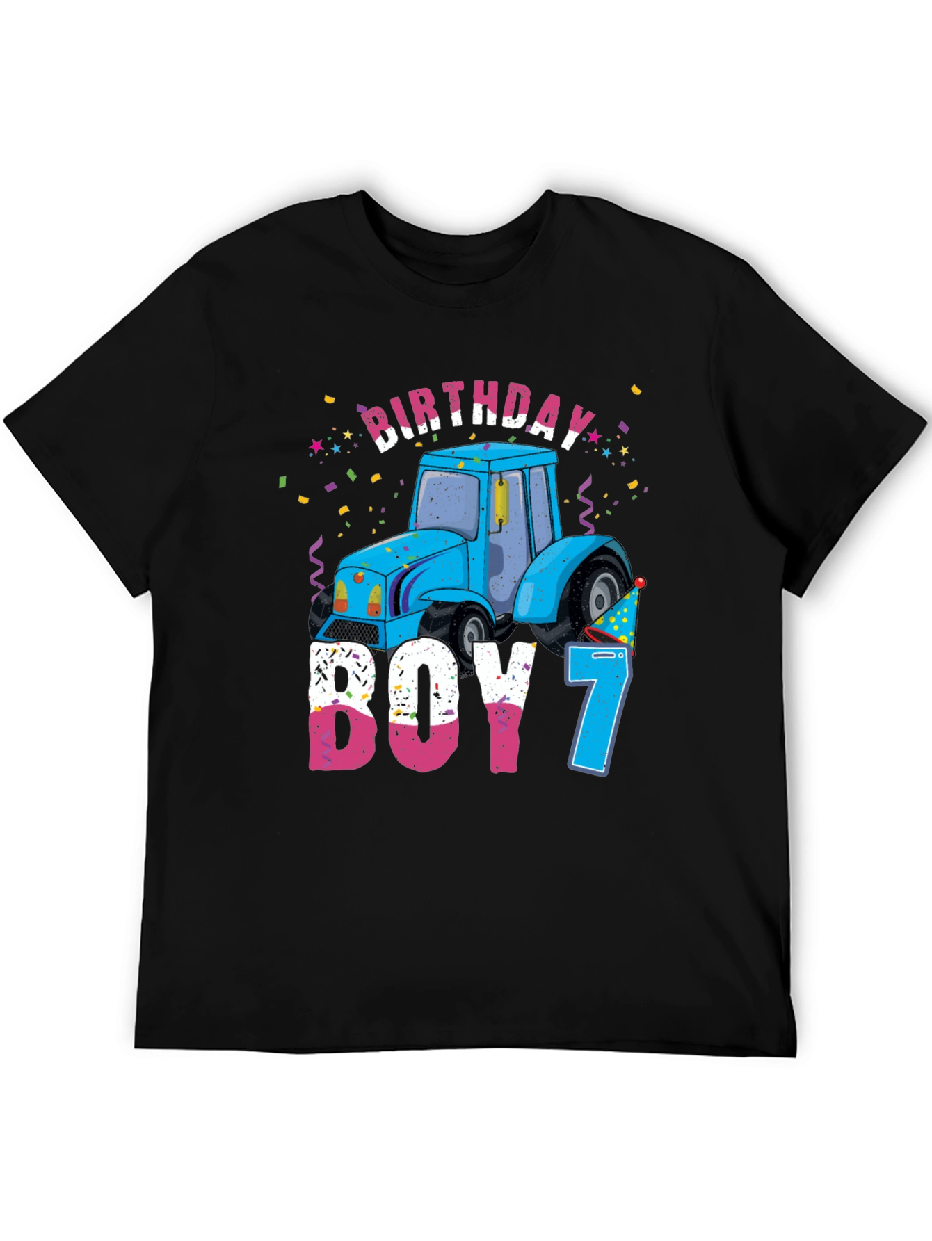 Birthday Boy 7 Tractor T-Shirt
