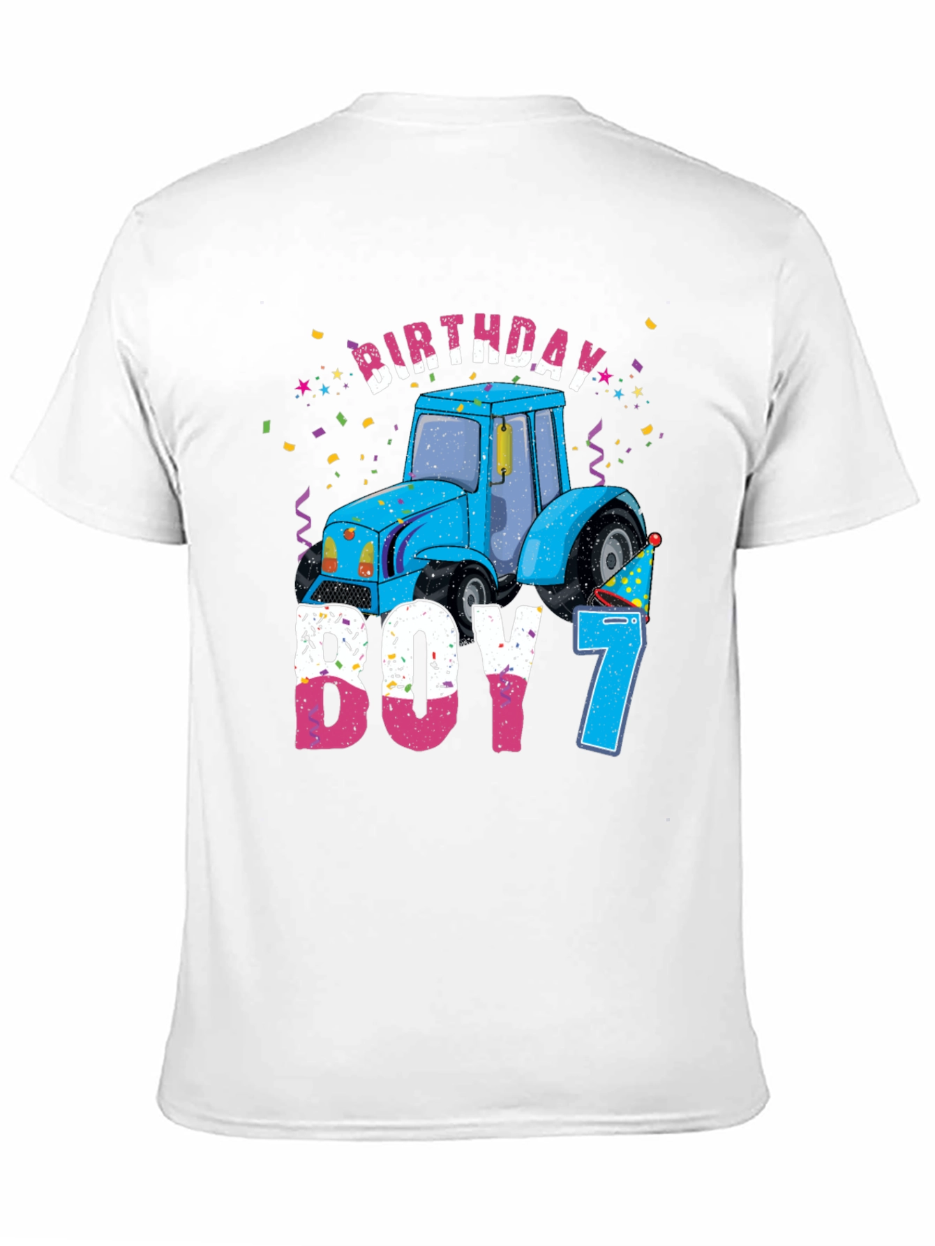 Birthday Boy 7 Tractor T-Shirt