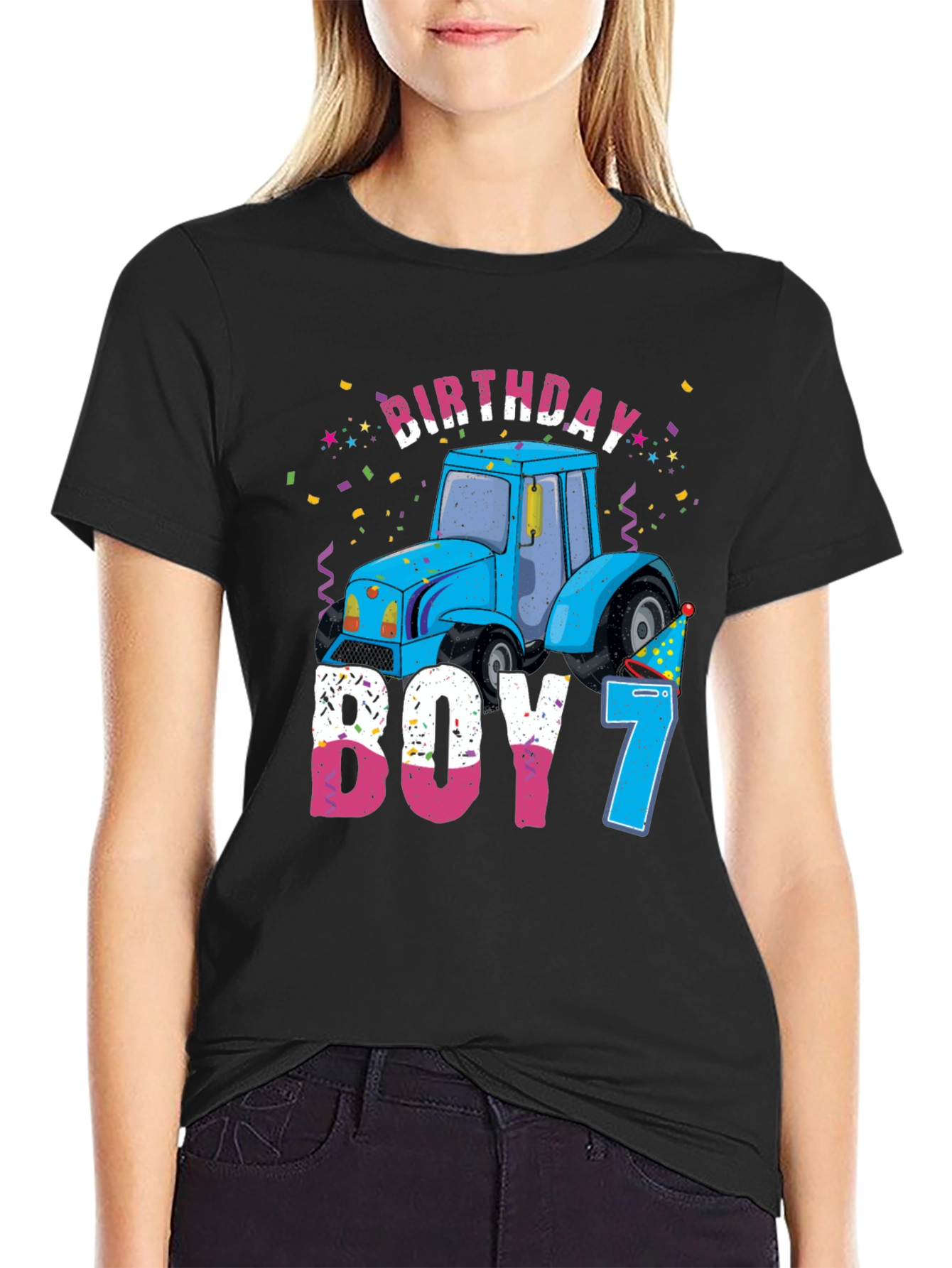 Birthday Boy 7 Tractor T-Shirt