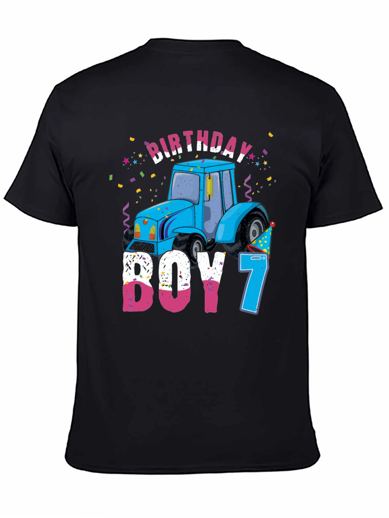 Birthday Boy 7 Tractor T-Shirt