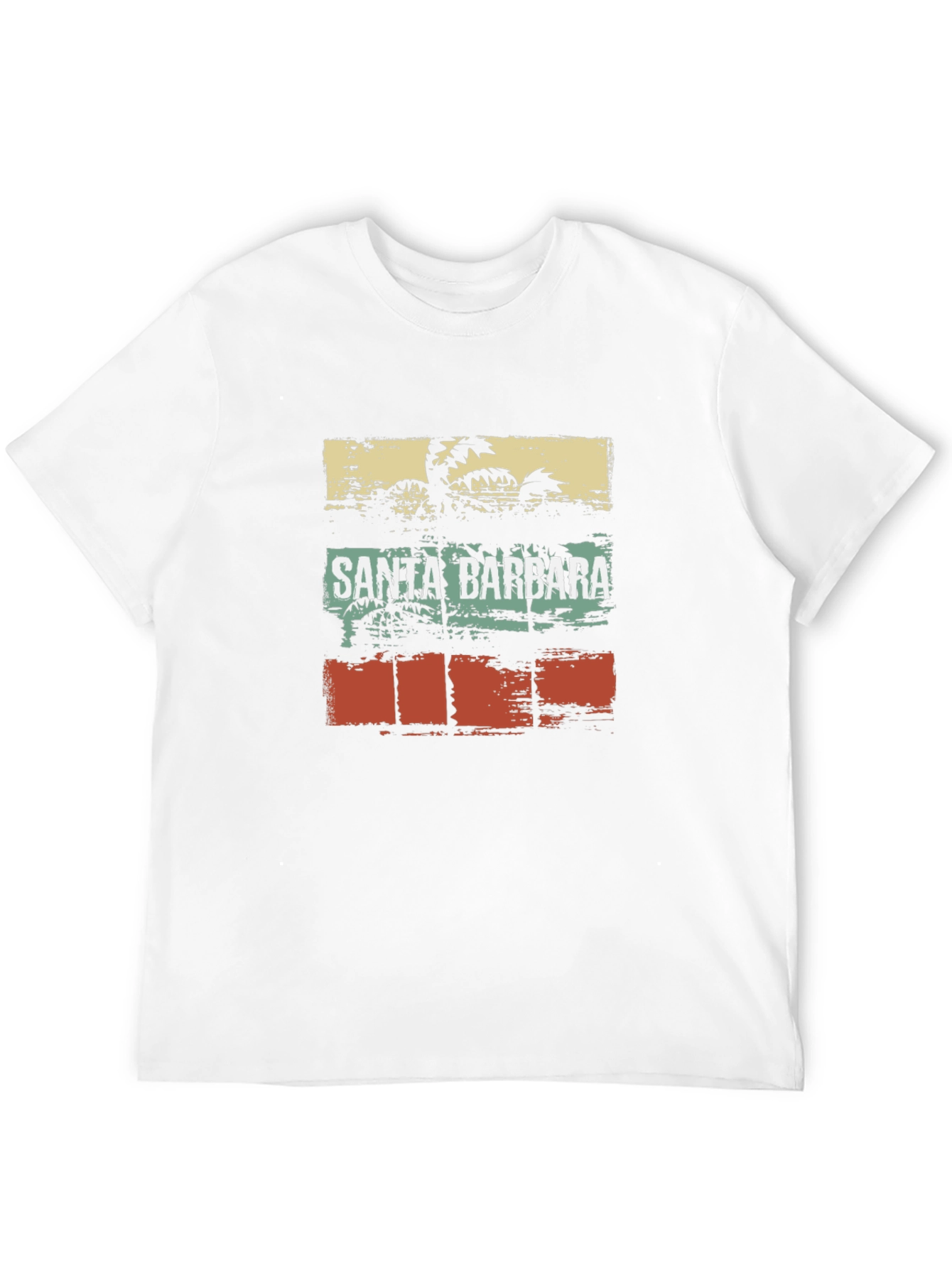 Santa Barbara Palm Tree Black T-Shirt