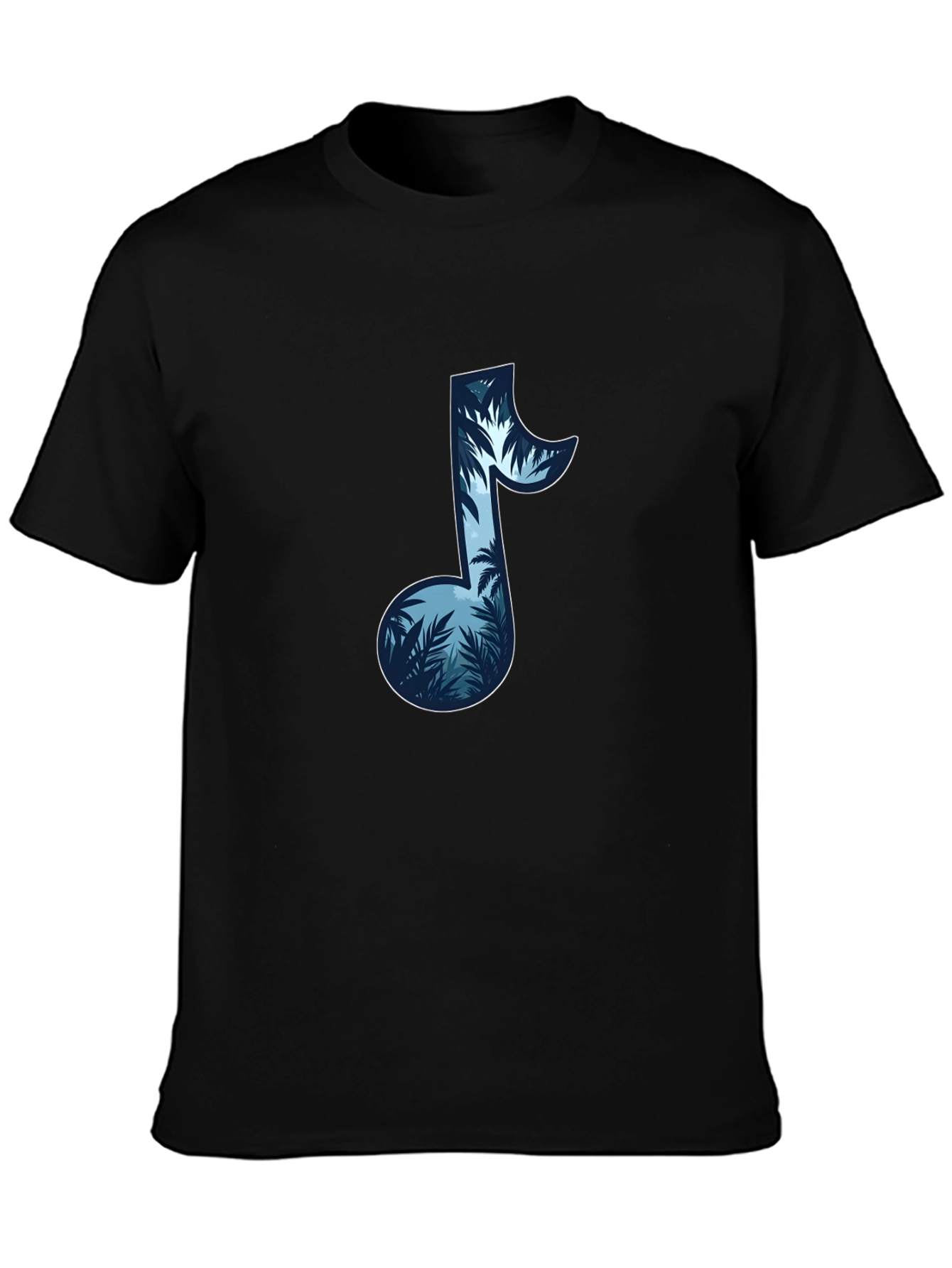 Tropical Music Note Graphic T-Shirt