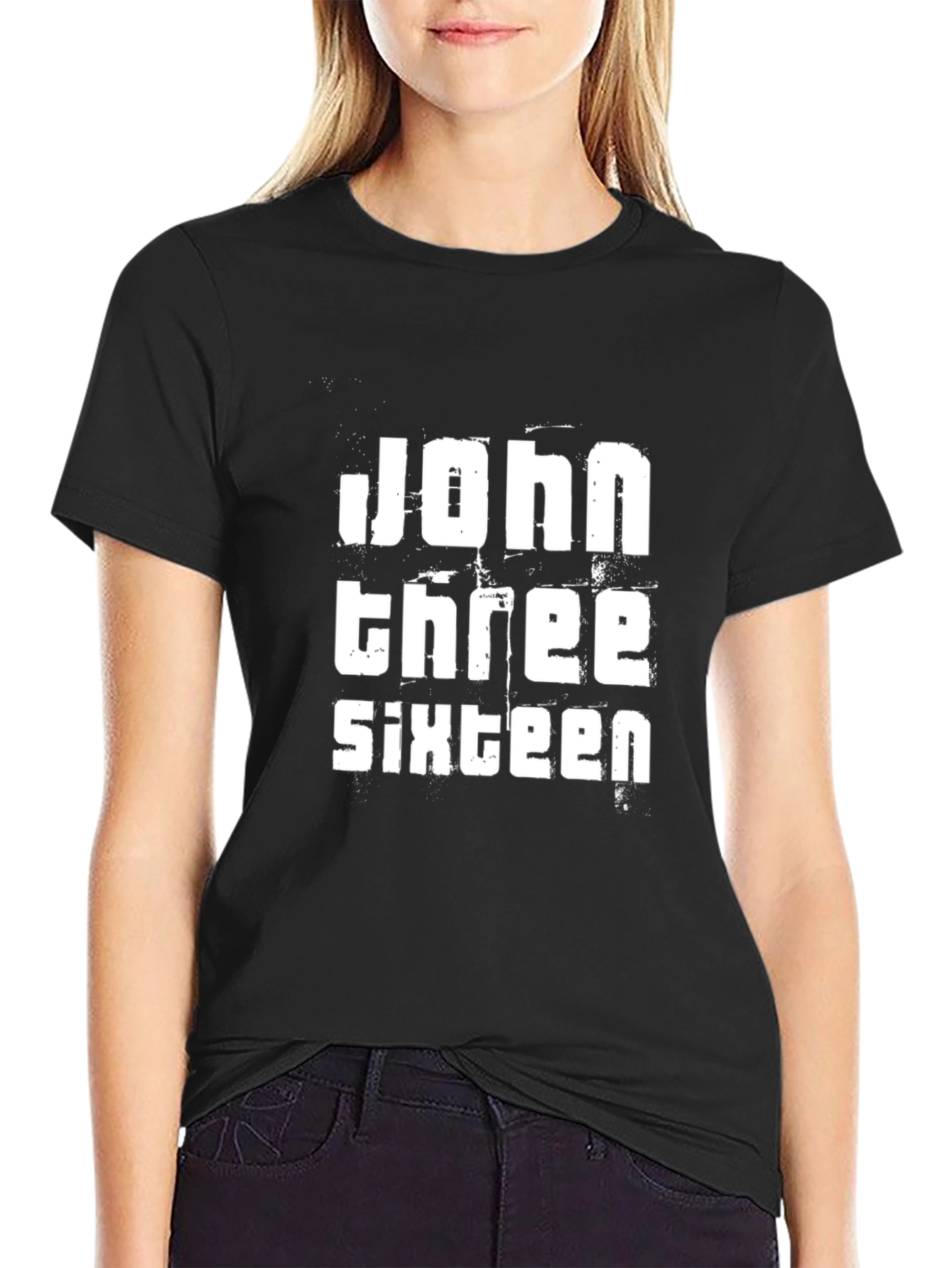John 3:16 Black Graphic Tee
