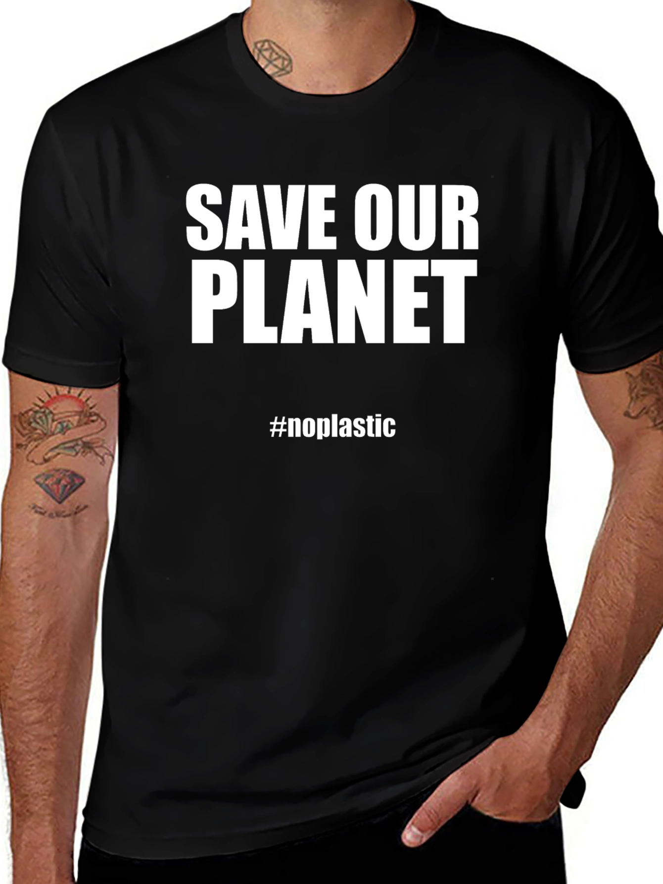 Save Our Planet T-Shirt - #noplastic Eco-Friendly Tee