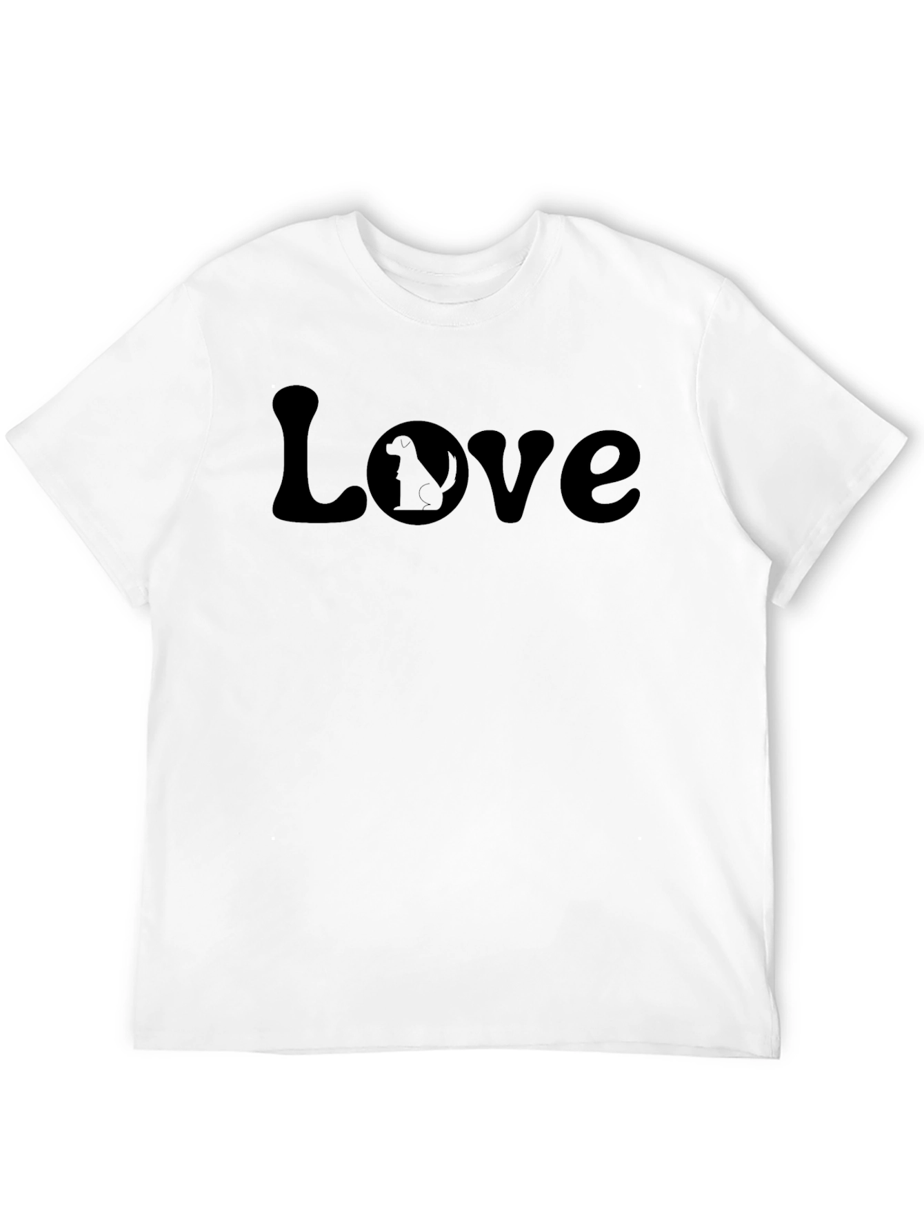Love Dog T-Shirt - Black Unisex Tee