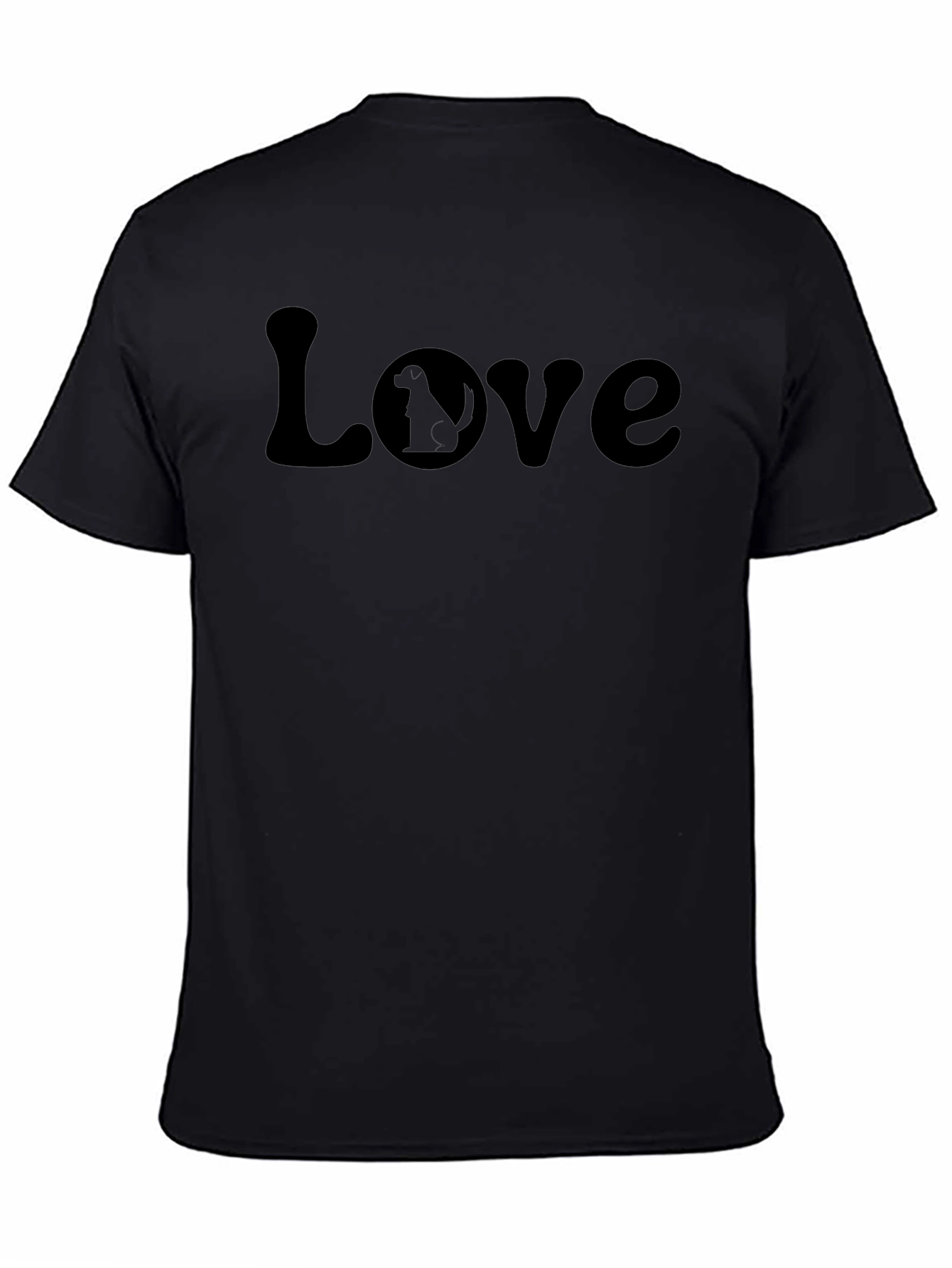 Love Dog T-Shirt - Black Unisex Tee