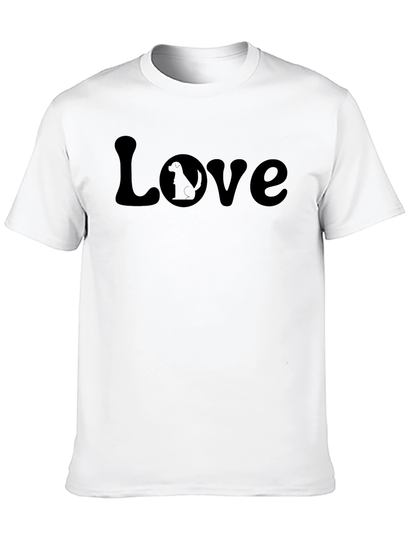Love Dog T-Shirt - Black Unisex Tee