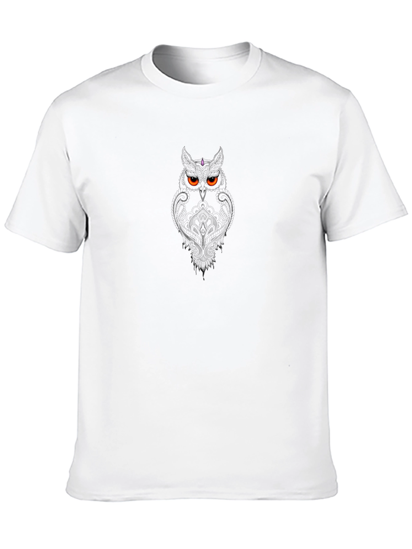 Mens Black Owl Graphic Tee - Stylish Casual Wear