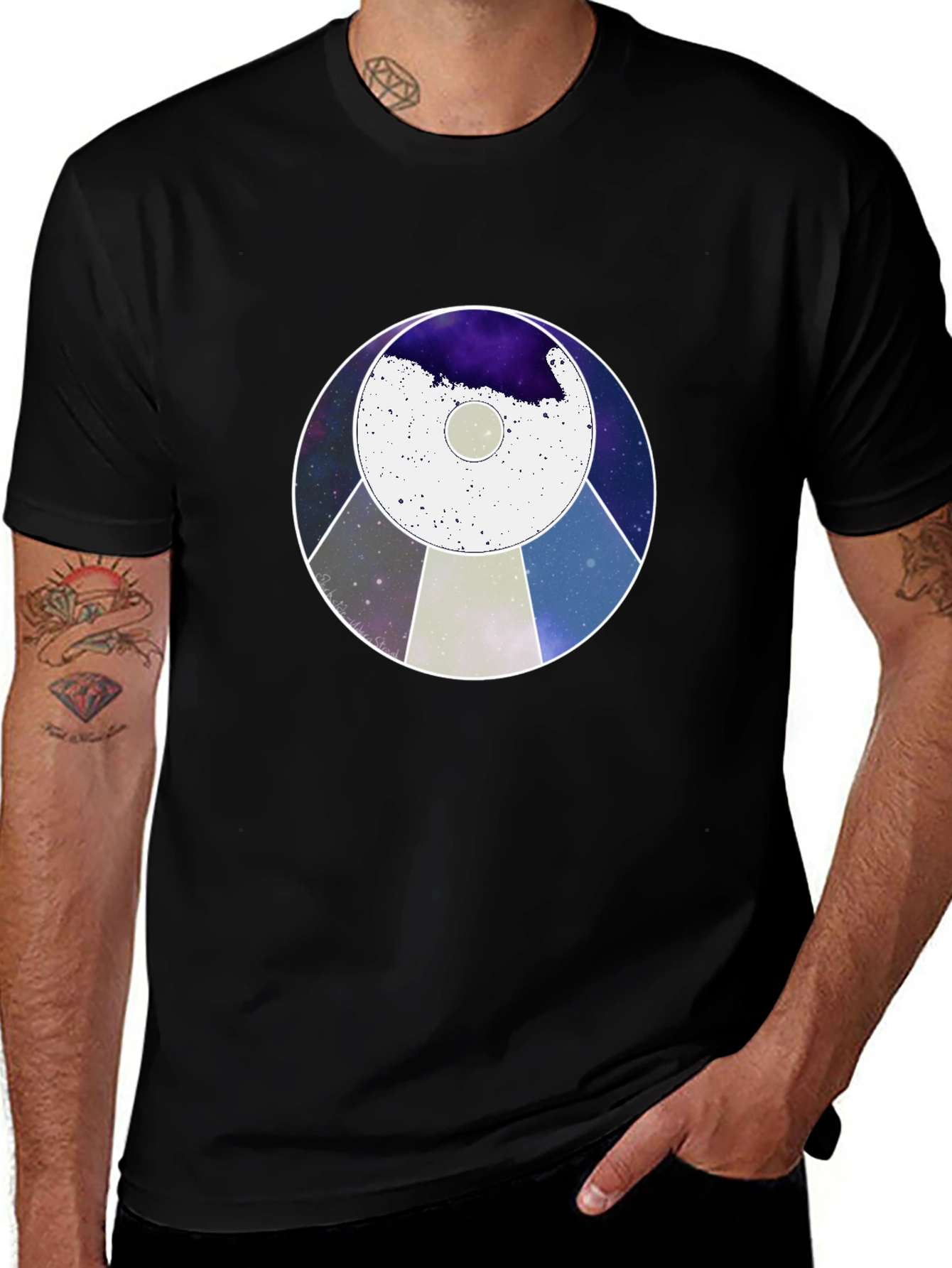 Cosmic Circle Graphic T-Shirt