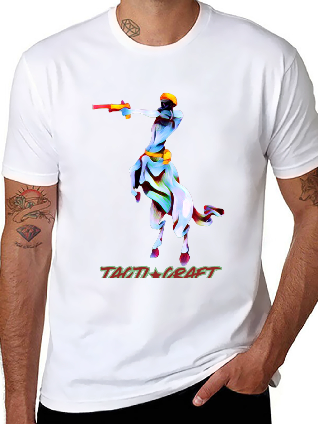 Tactical Centaur Graphic T-Shirt - Unique Design