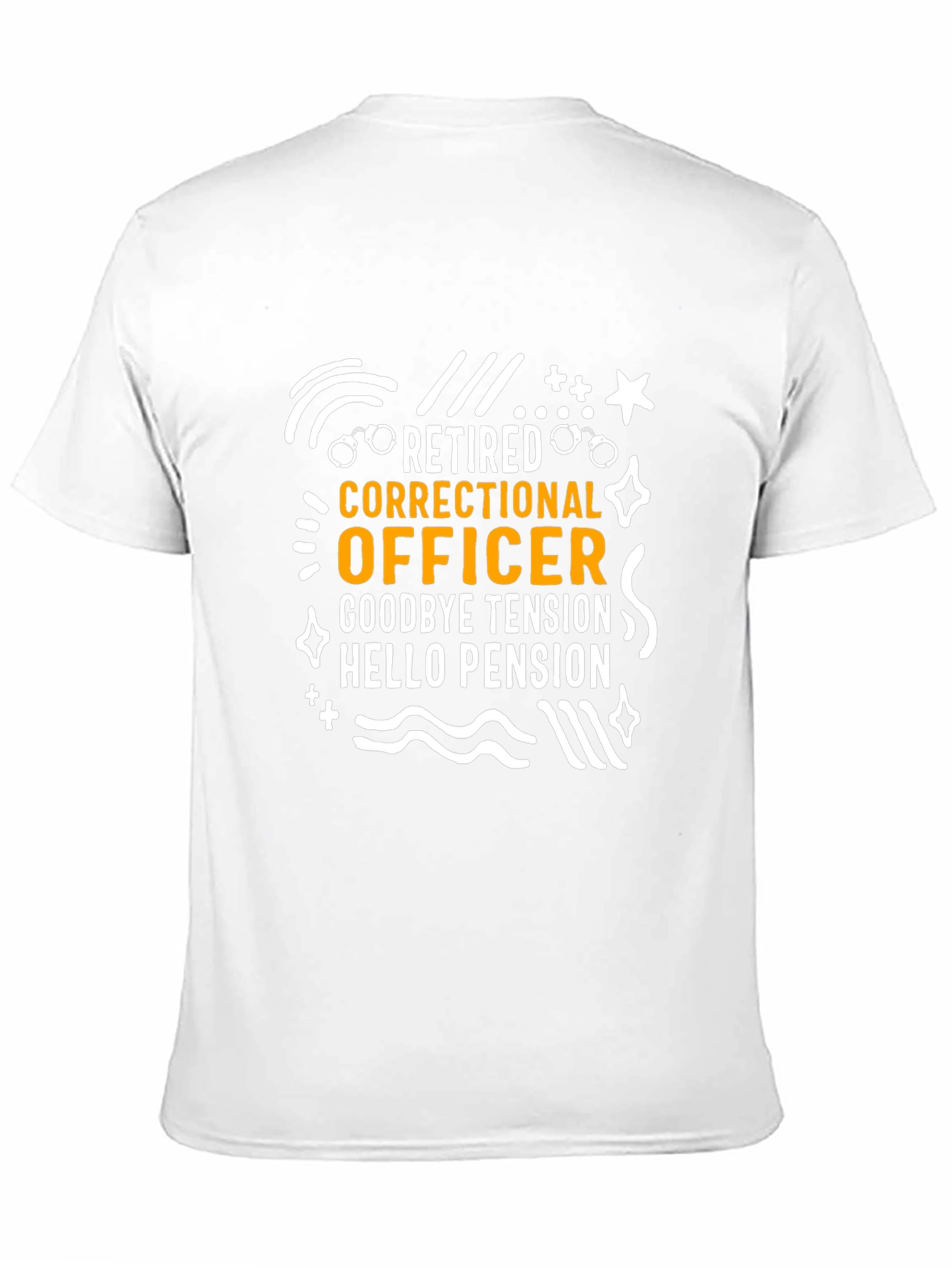 Retired Correctional Officer Black Graphic T-Shirt