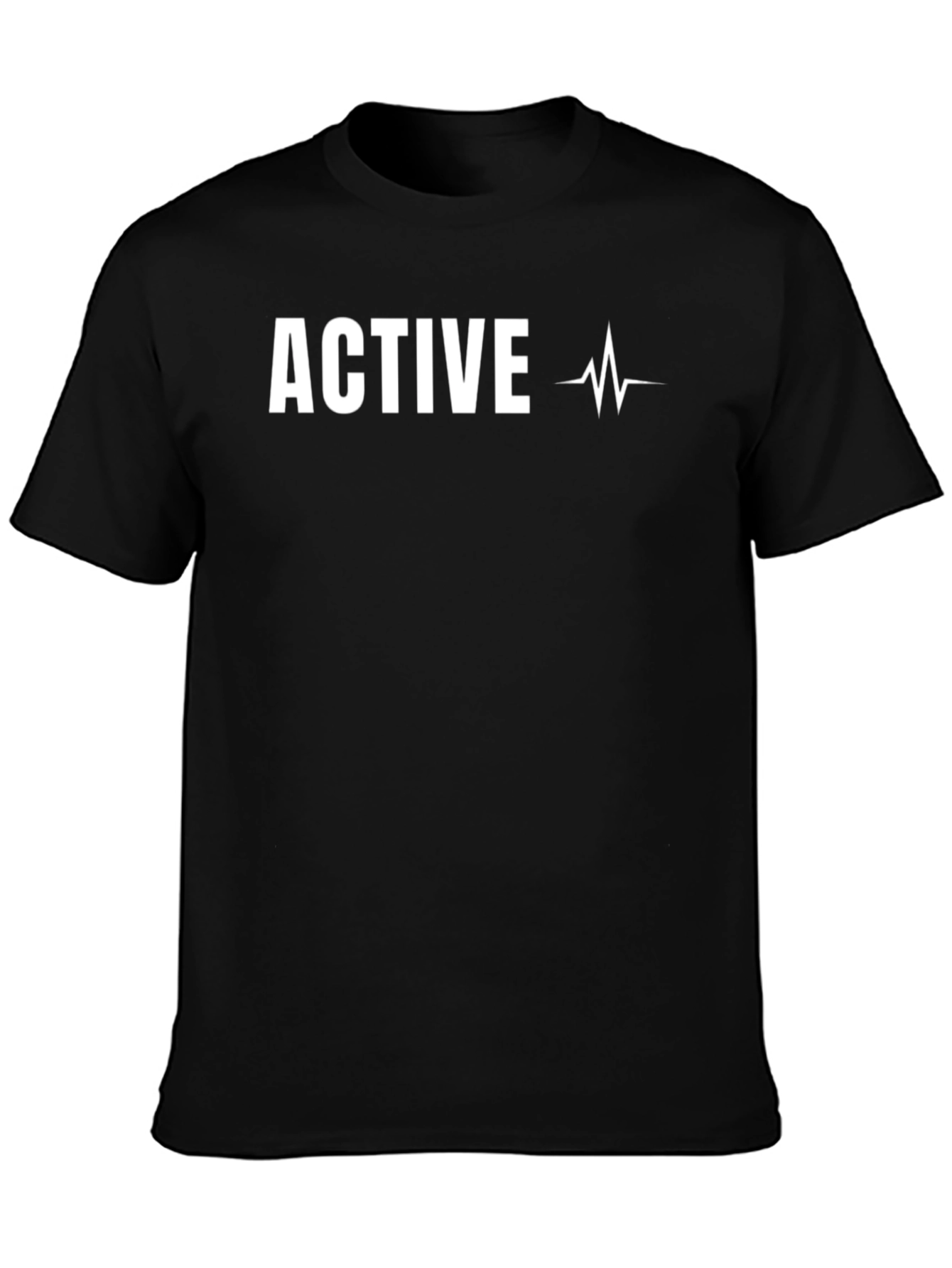Active Heartbeat T-Shirt - Black Graphic Tee