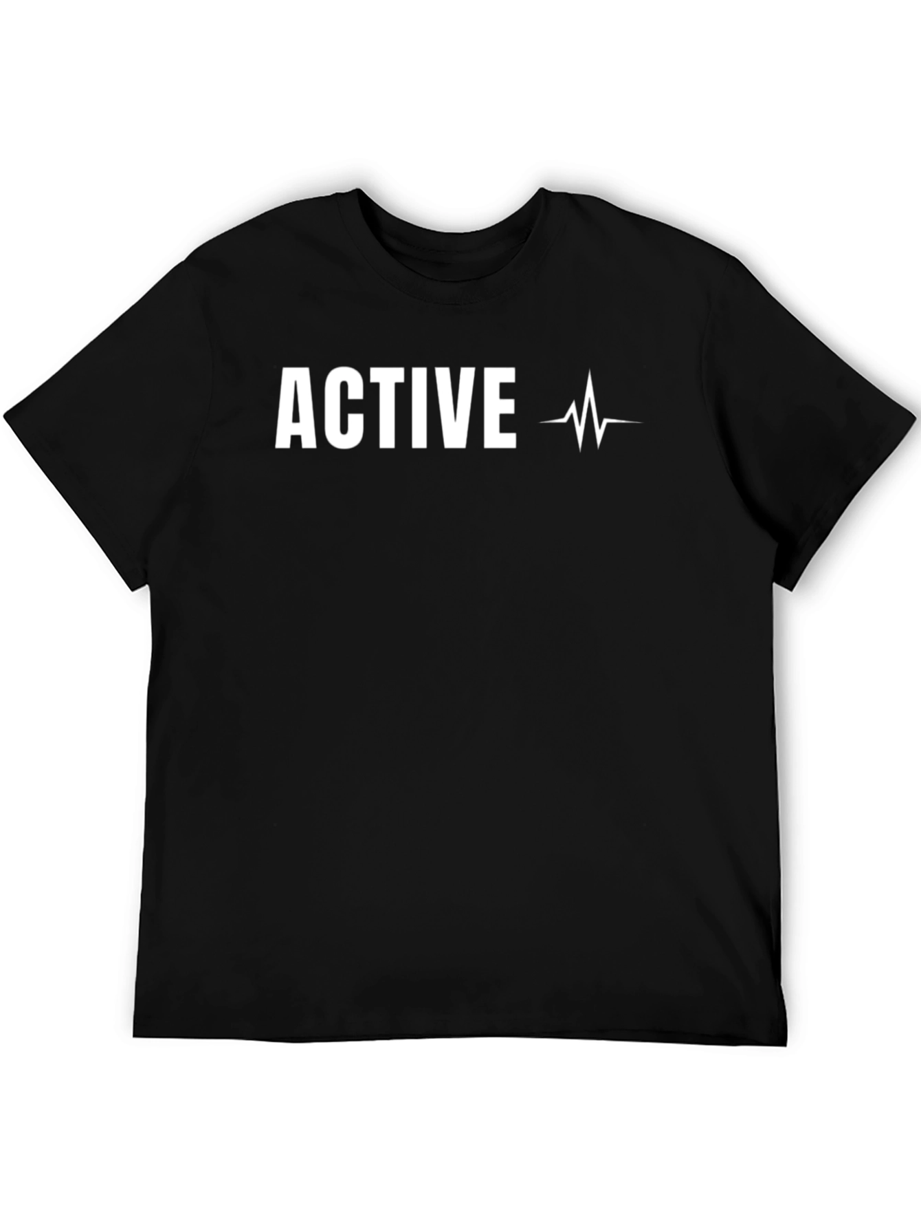 Active Heartbeat T-Shirt - Black Graphic Tee