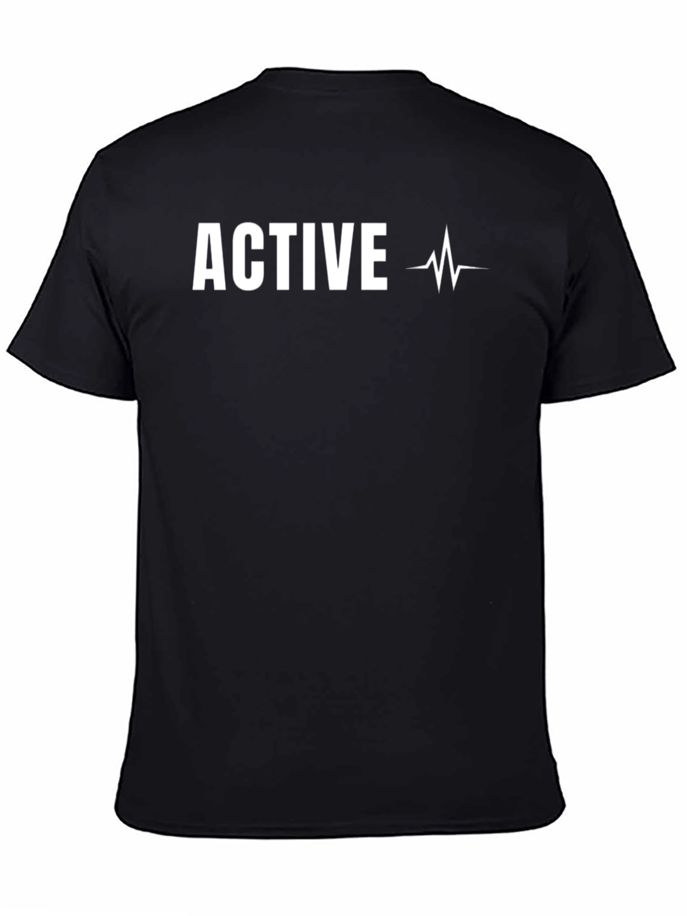 Active Heartbeat T-Shirt - Black Graphic Tee