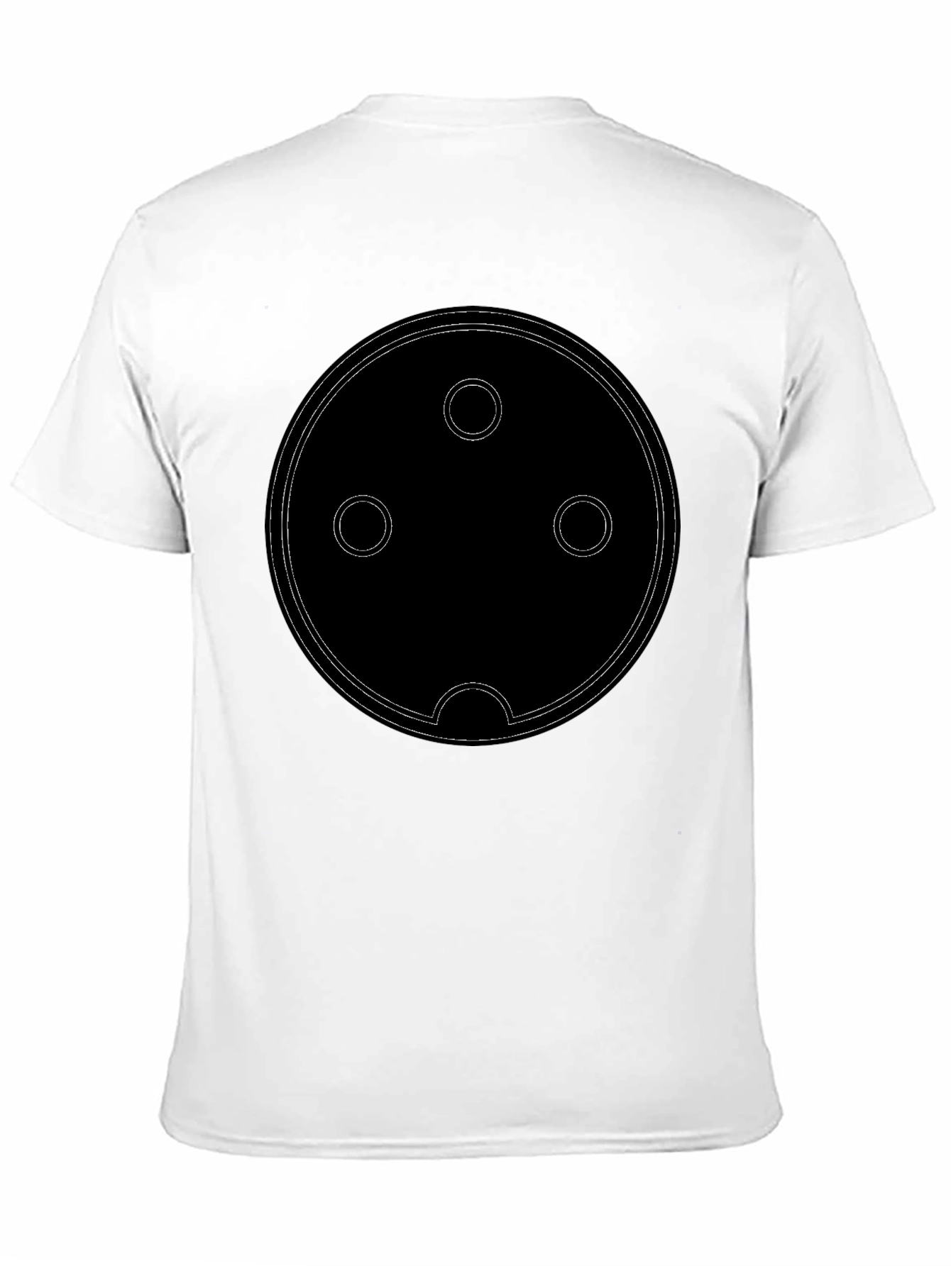Abstract Circle Design Black T-Shirt