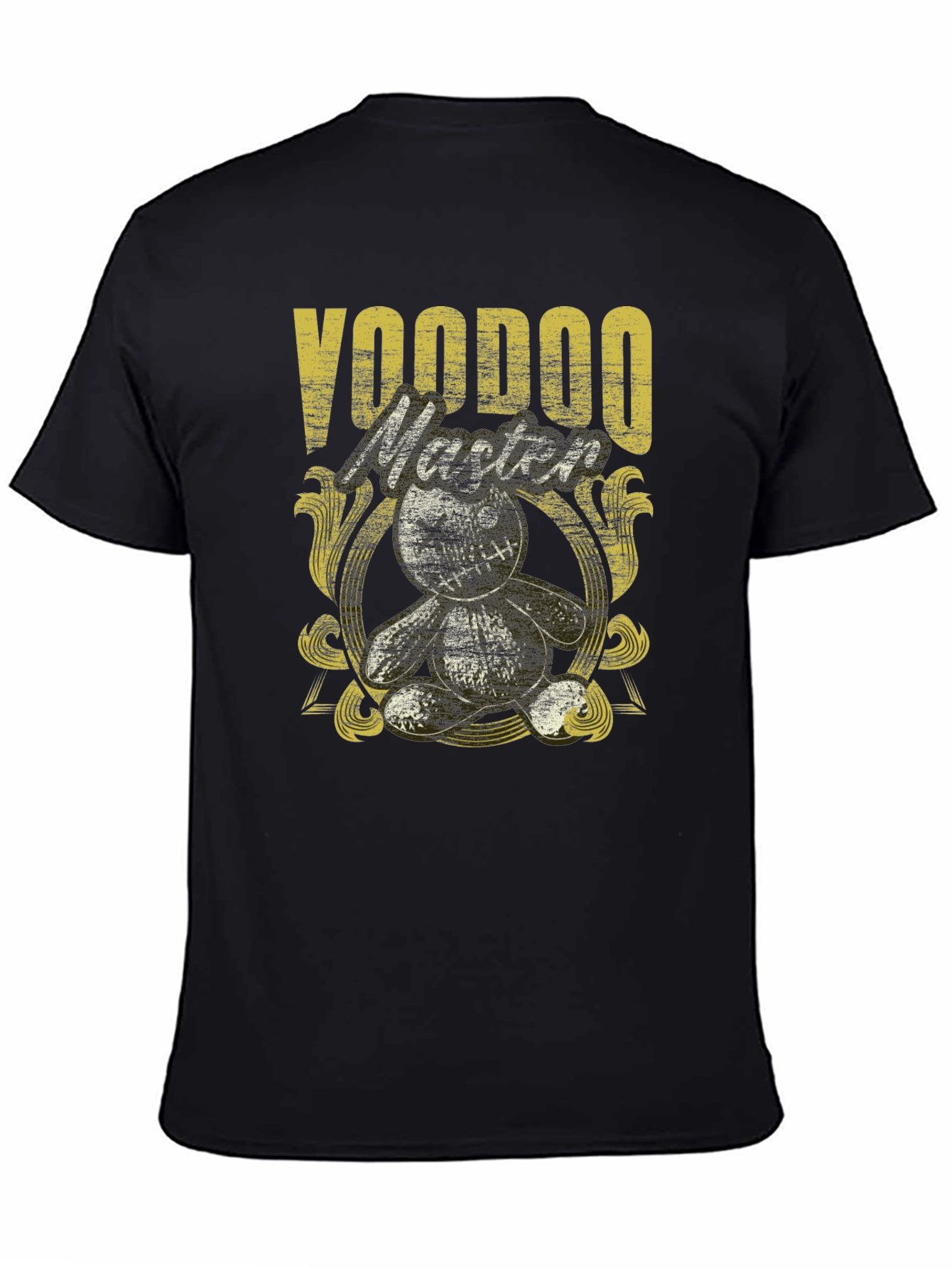 Voodoo Master Graphic Tee - Black Cotton T-Shirt