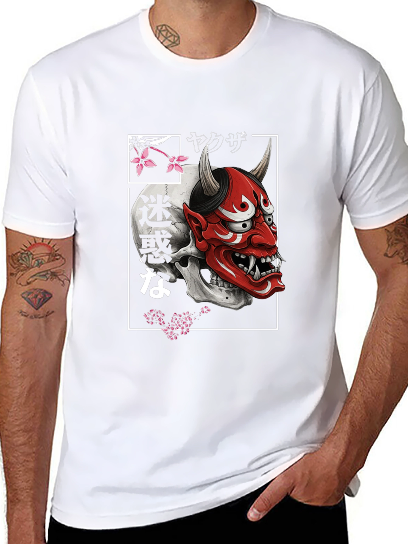 Japanese Oni Mask Graphic Tee