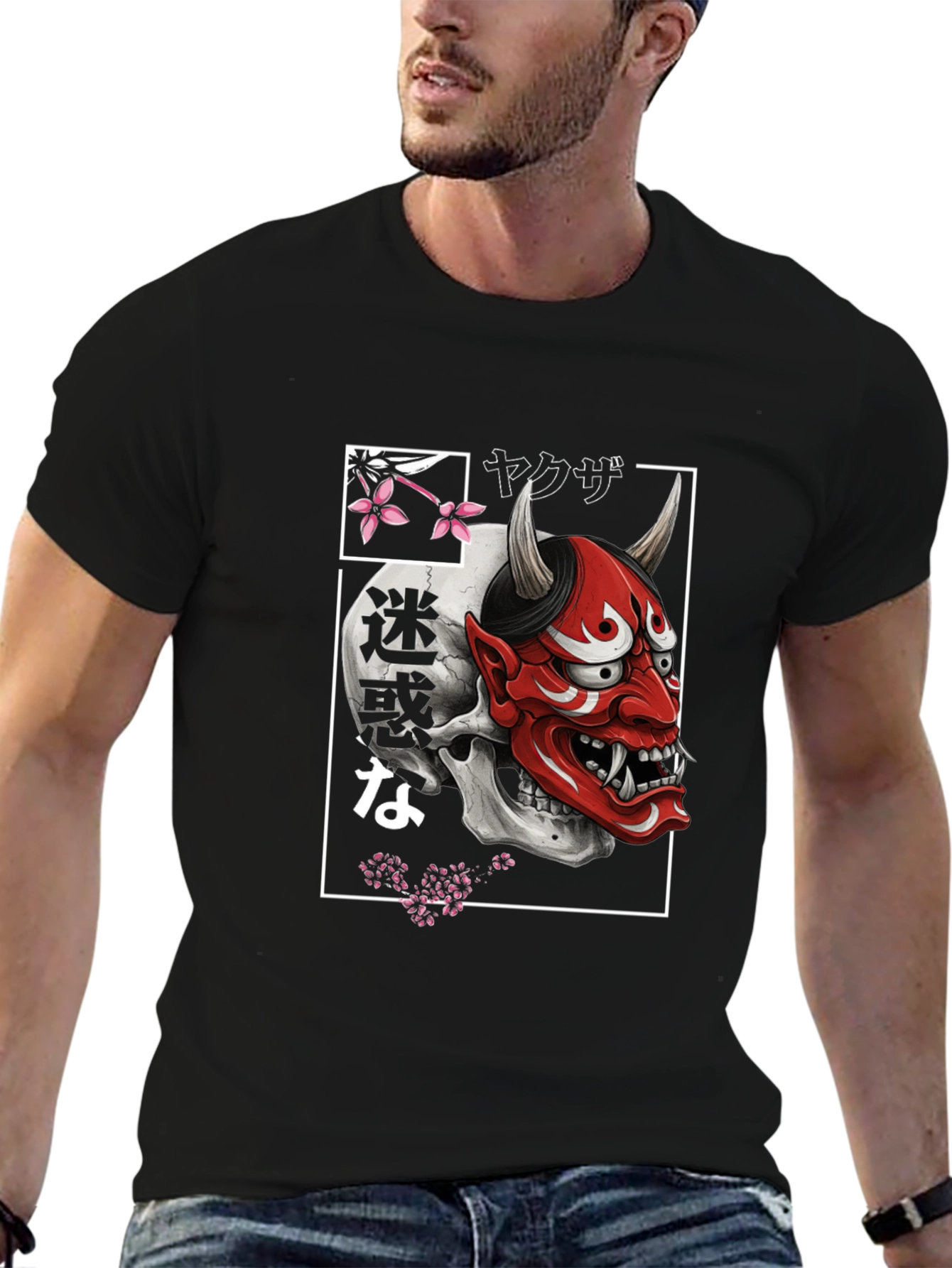 Japanese Oni Mask Graphic Tee