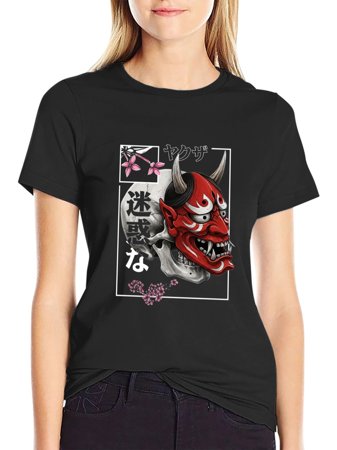 Japanese Oni Mask Graphic Tee