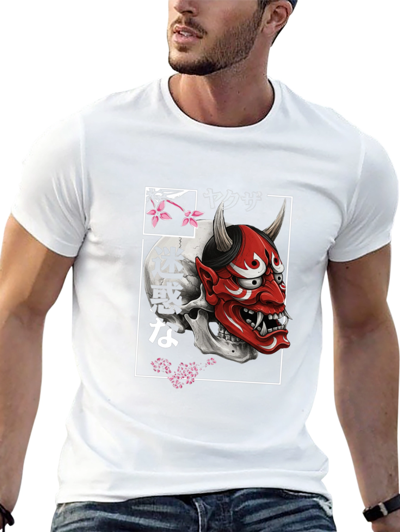 Japanese Oni Mask Graphic Tee