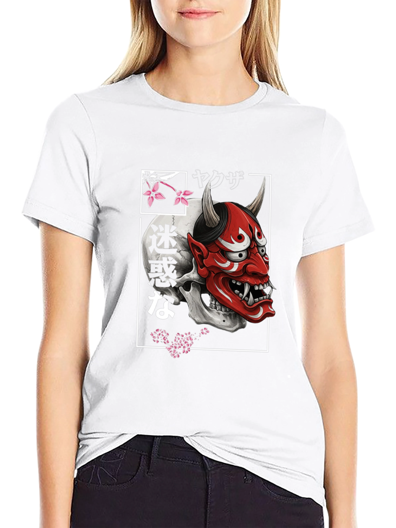 Japanese Oni Mask Graphic Tee