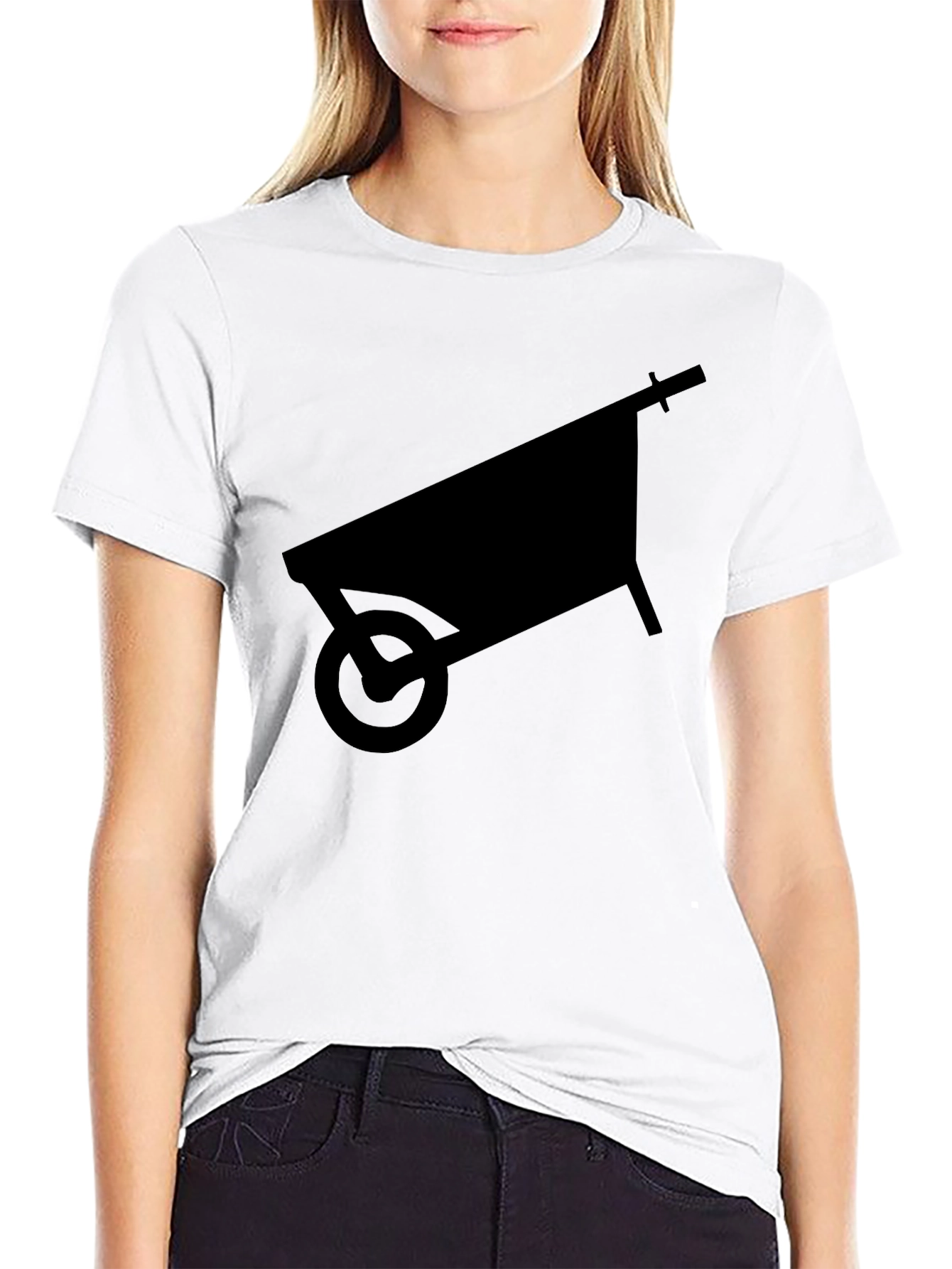 Wheelbarrow Silhouette Graphic Tee - Black