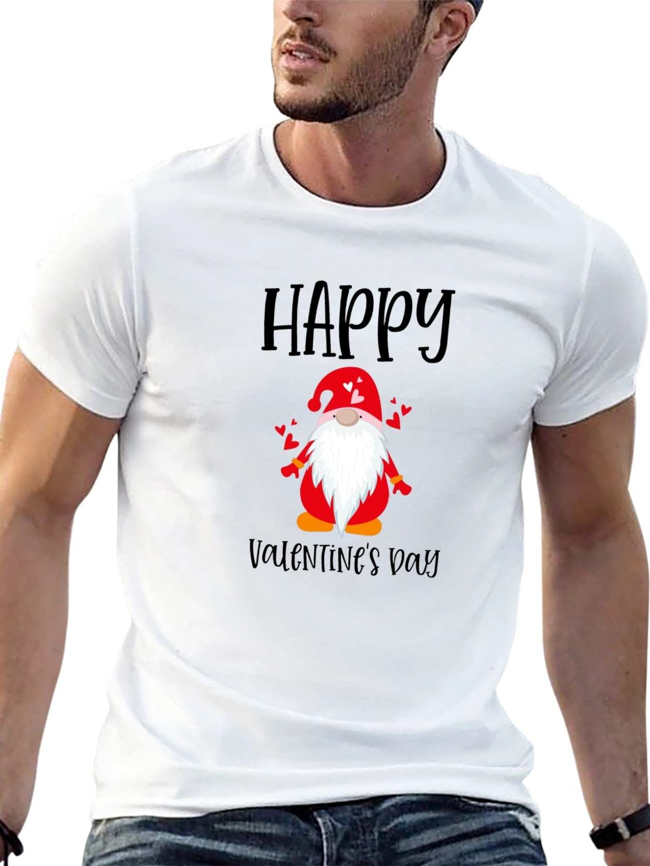 Happy Valentines Day Gnome Graphic T-Shirt
